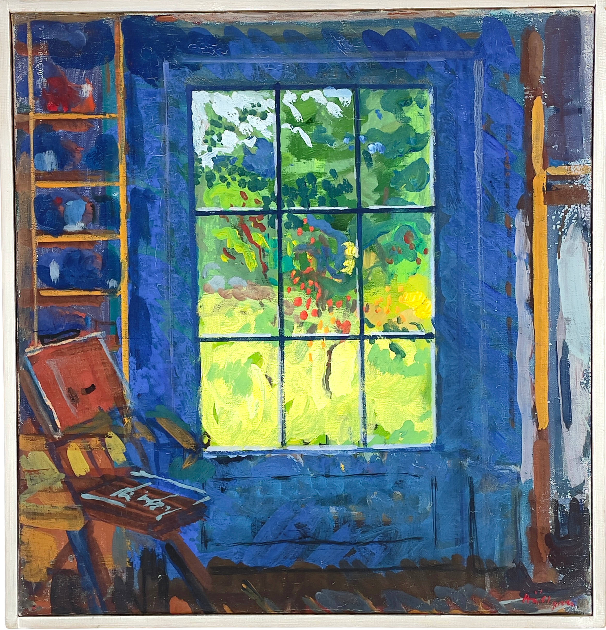 INGVAR HÄLLGREN. "Inne och ute", olja på duk, signerad Hällgren & daterad -72.