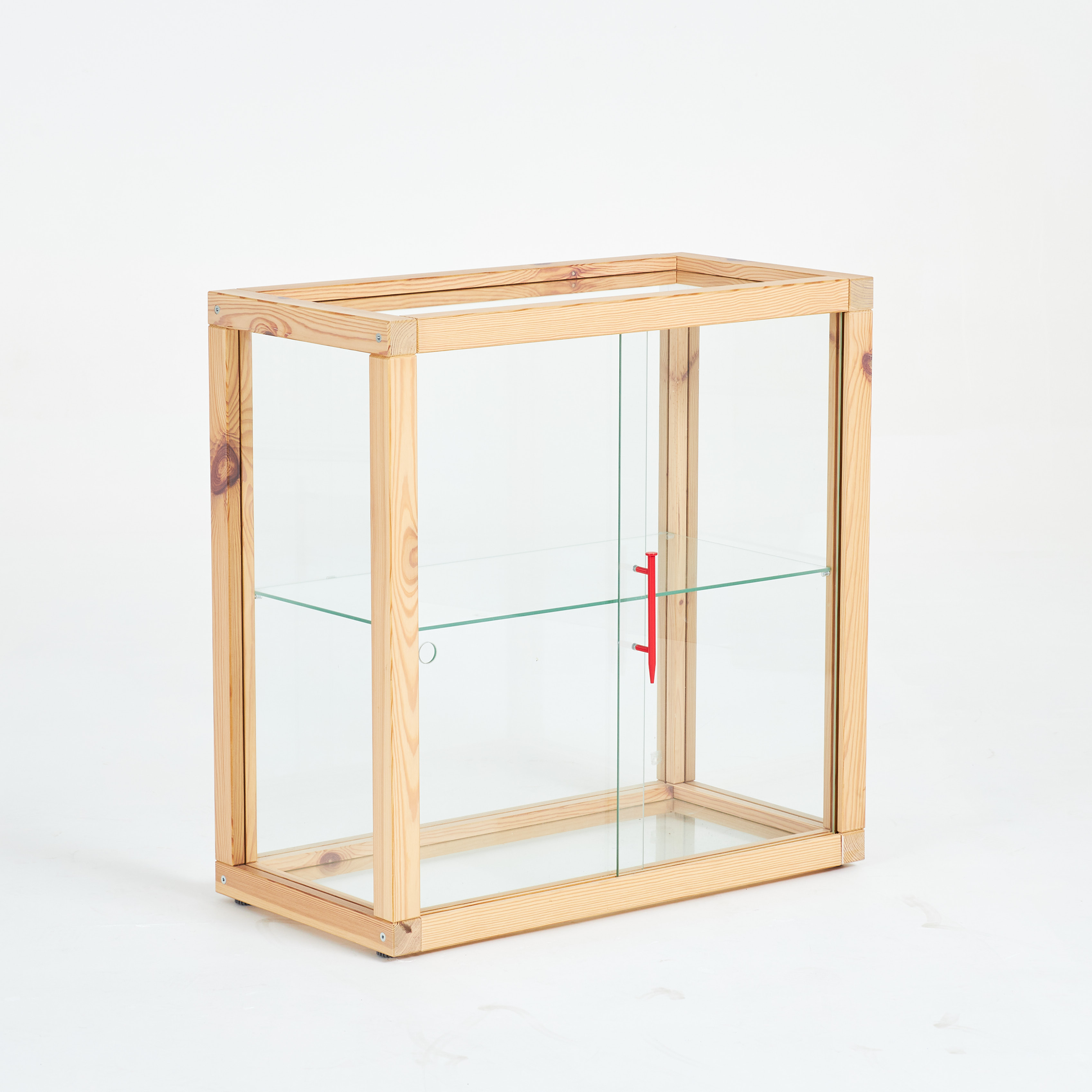 VIRGIL ABLOH. Vitrinskåp, 2 st, "Markerad", furu, för IKEA, 2019.