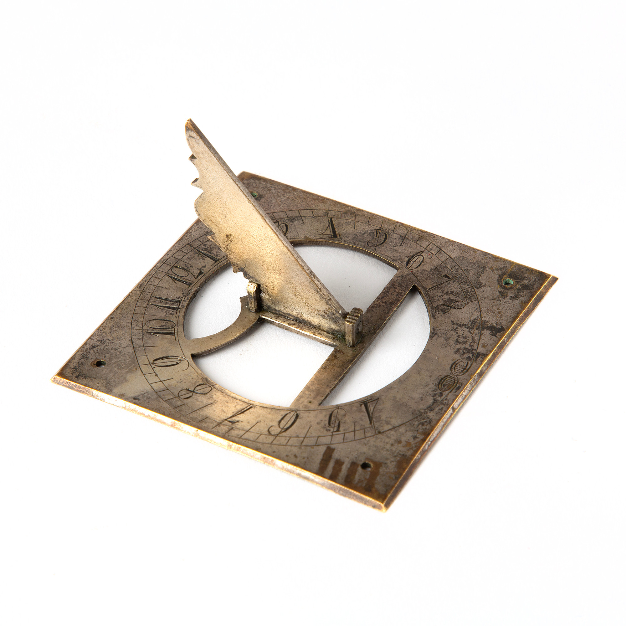 SOLUR, 66 x 66 mm, försilvrad mässing, 1800-tal.