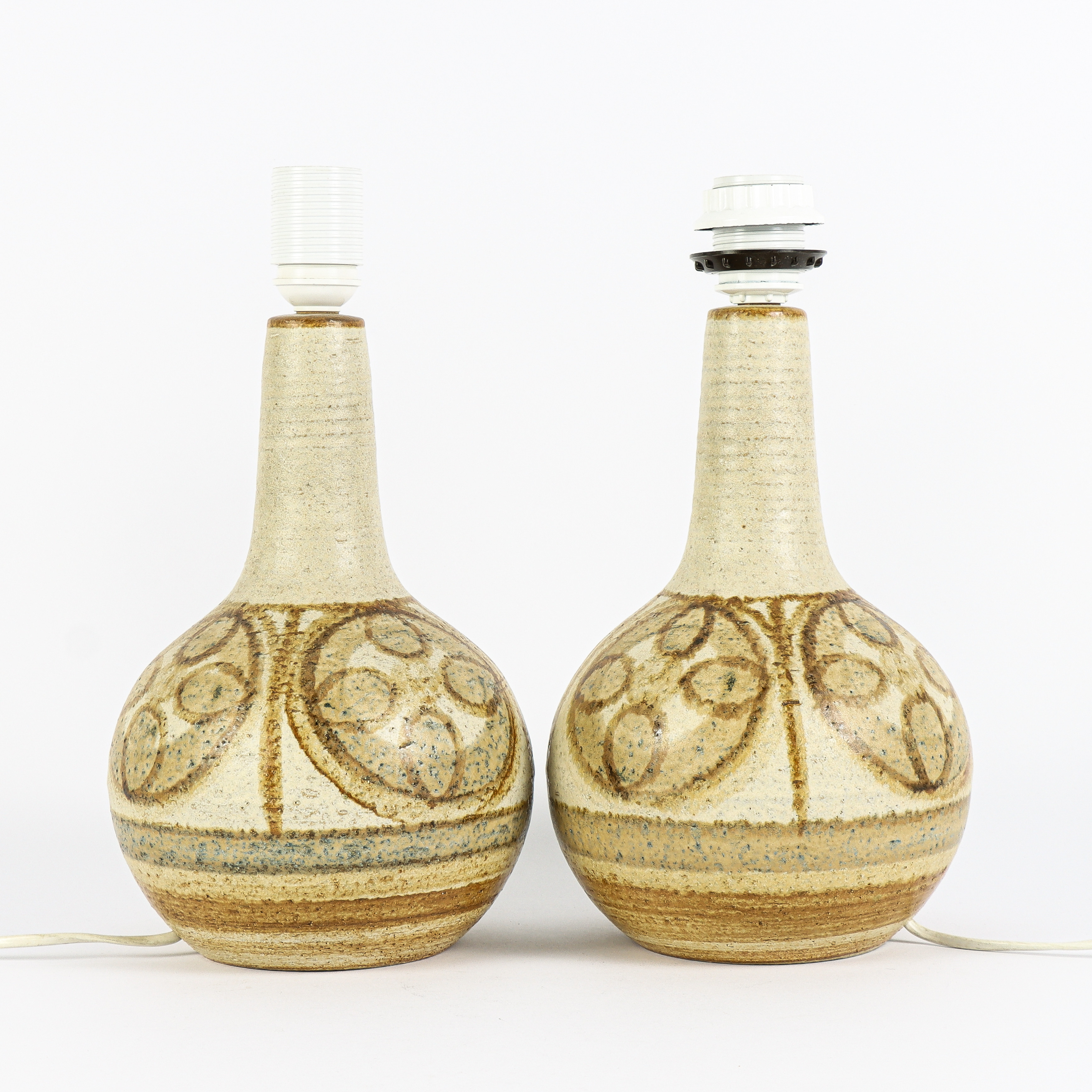 LAMPFÖTTER paret, keramik, Söholm Stentöj Bornholm.