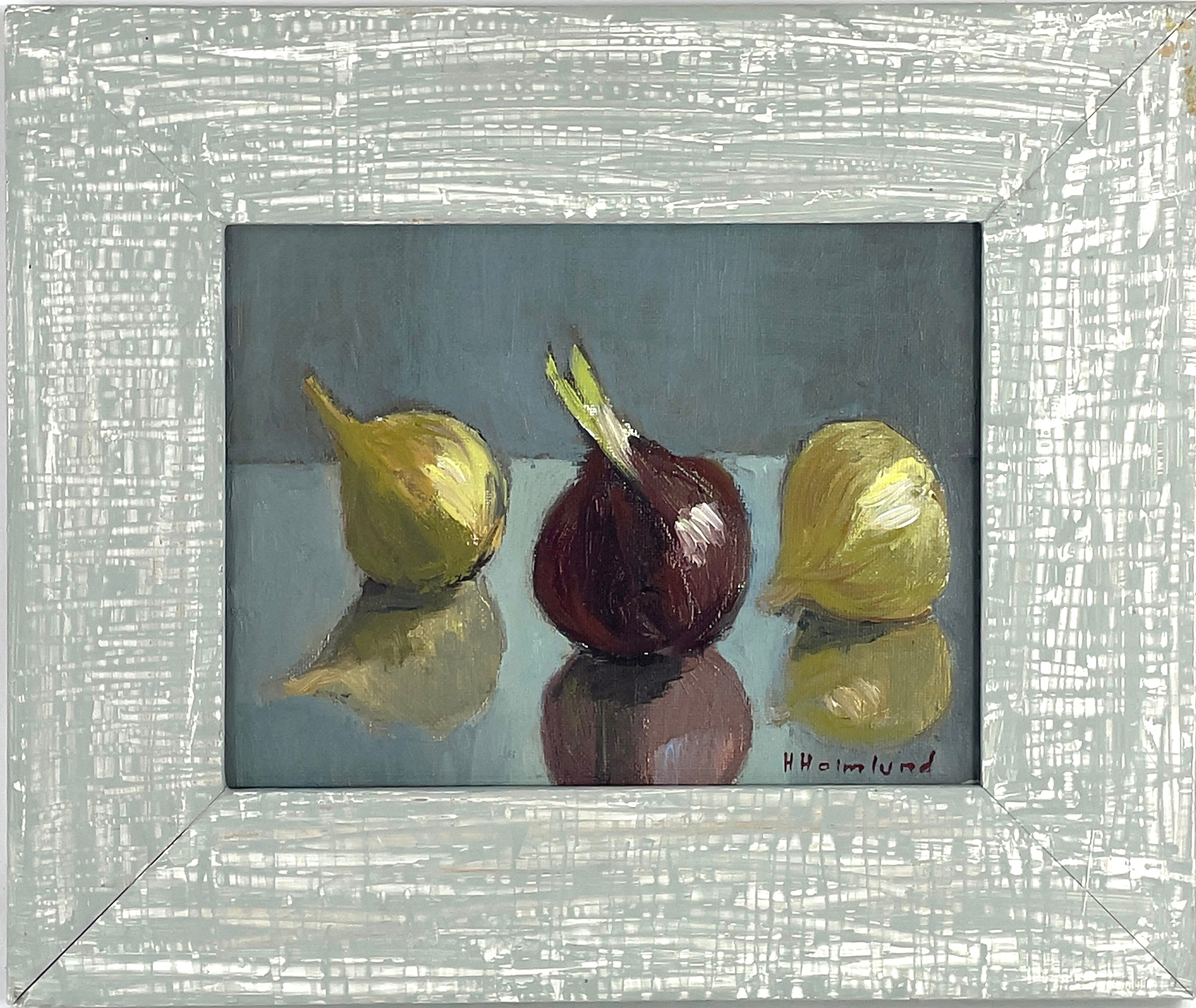 HELGE HOLMLUND. Stilleben med lökar, olja på duk, signerad H Holmlund.