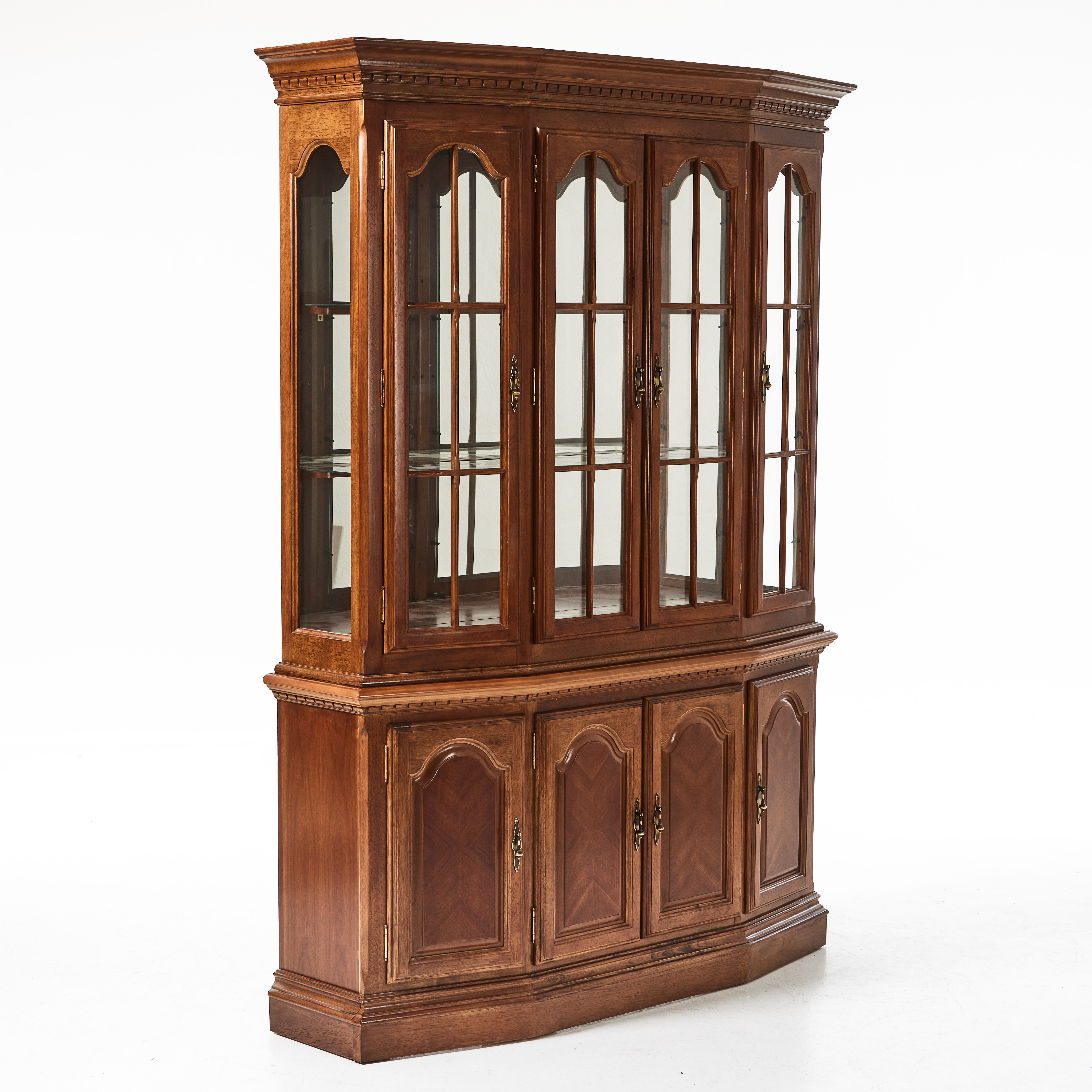 SKÅP med vitrinöverdel, två delar, 1900-talets slut.