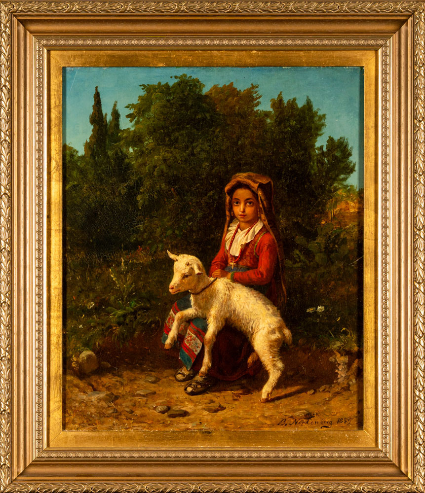 BENGT NORDENBERG. Olja på duk, signerad, daterad 1859.