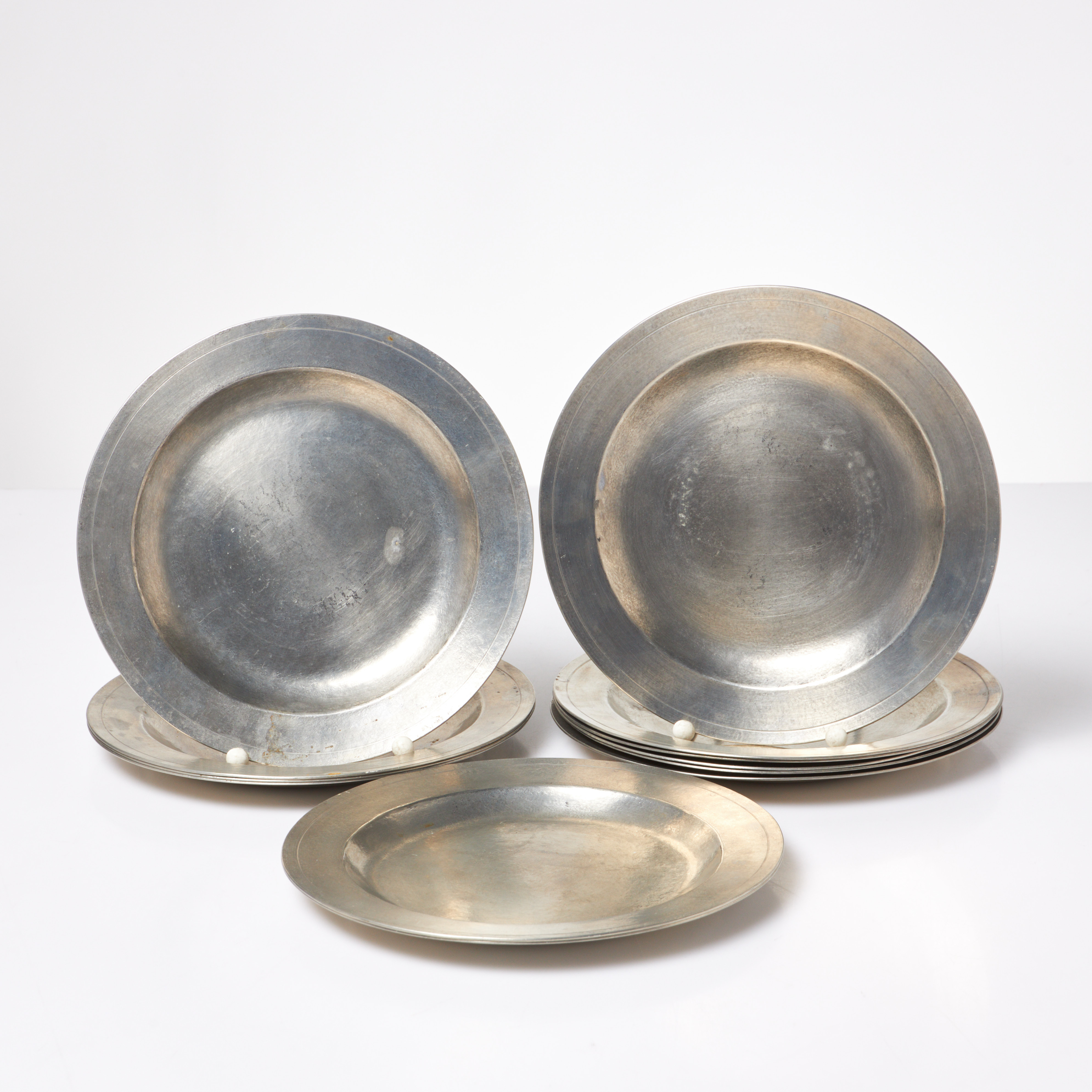 TALLRIKAR, 12 st., tenn, 1970-tal.