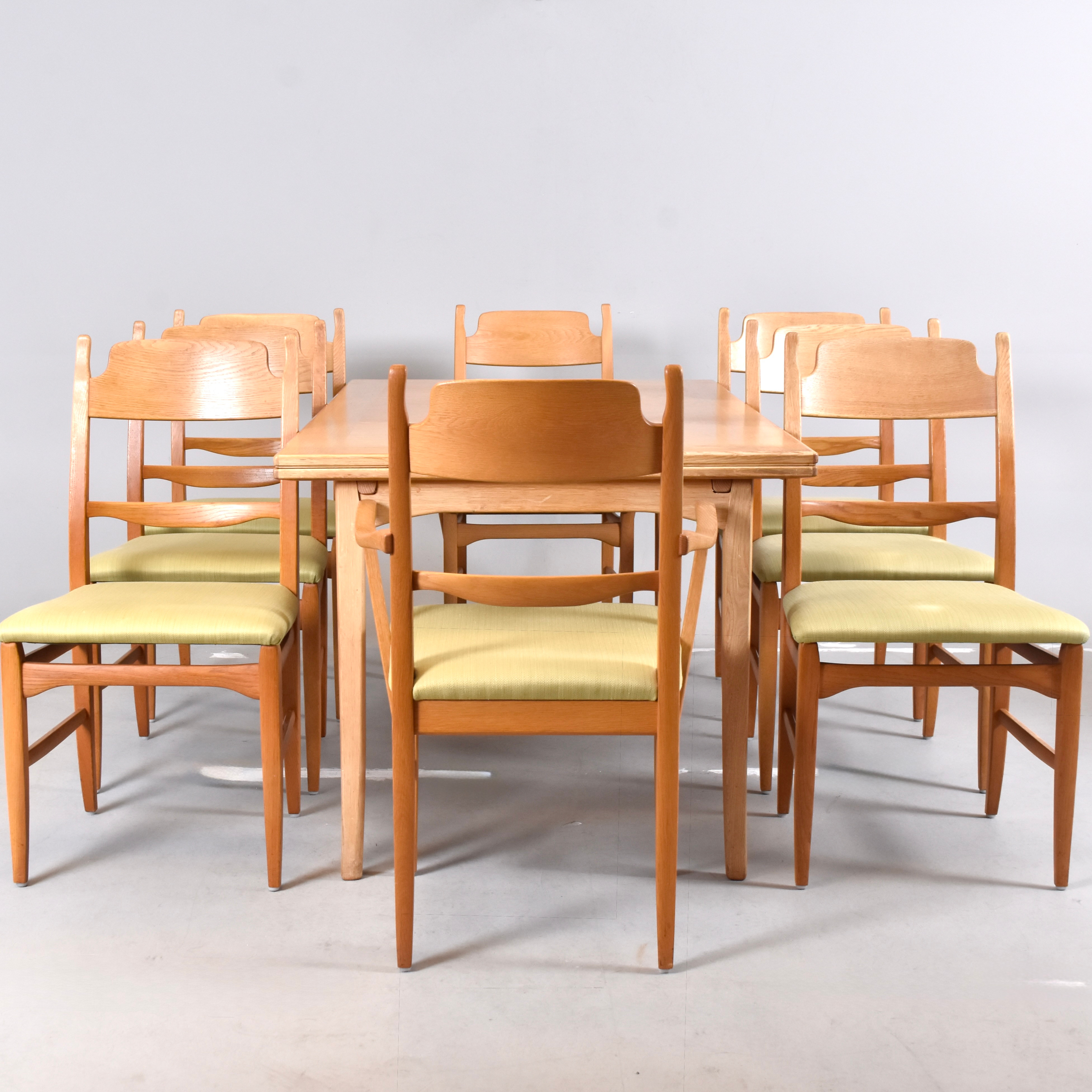 CARL MALMSTEN. Matsalsgrupp, 7 delar, "Calmare Nyckel", Åfors, 1900-tal.