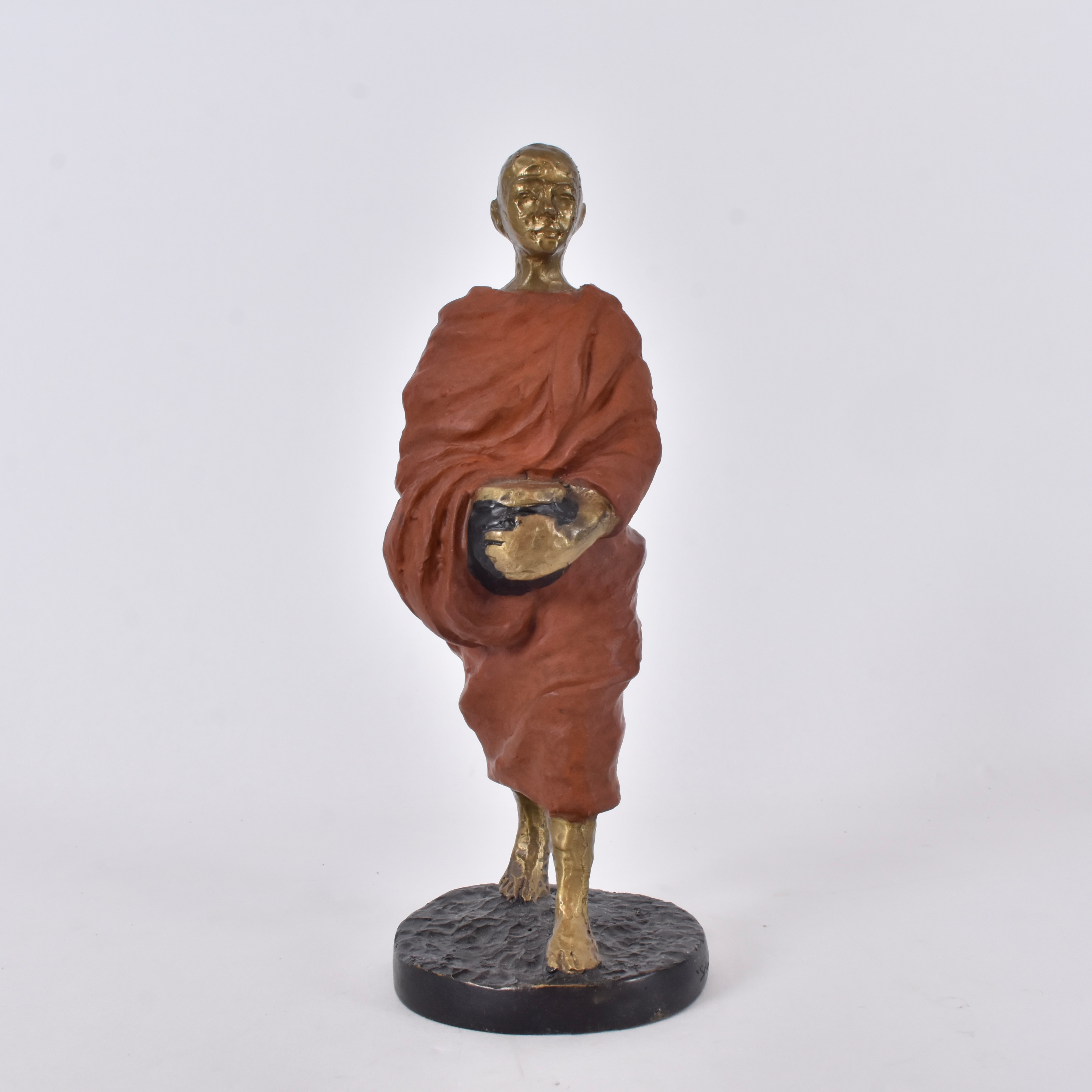 SKULPTUR, bemålad metall, 1900-tal.