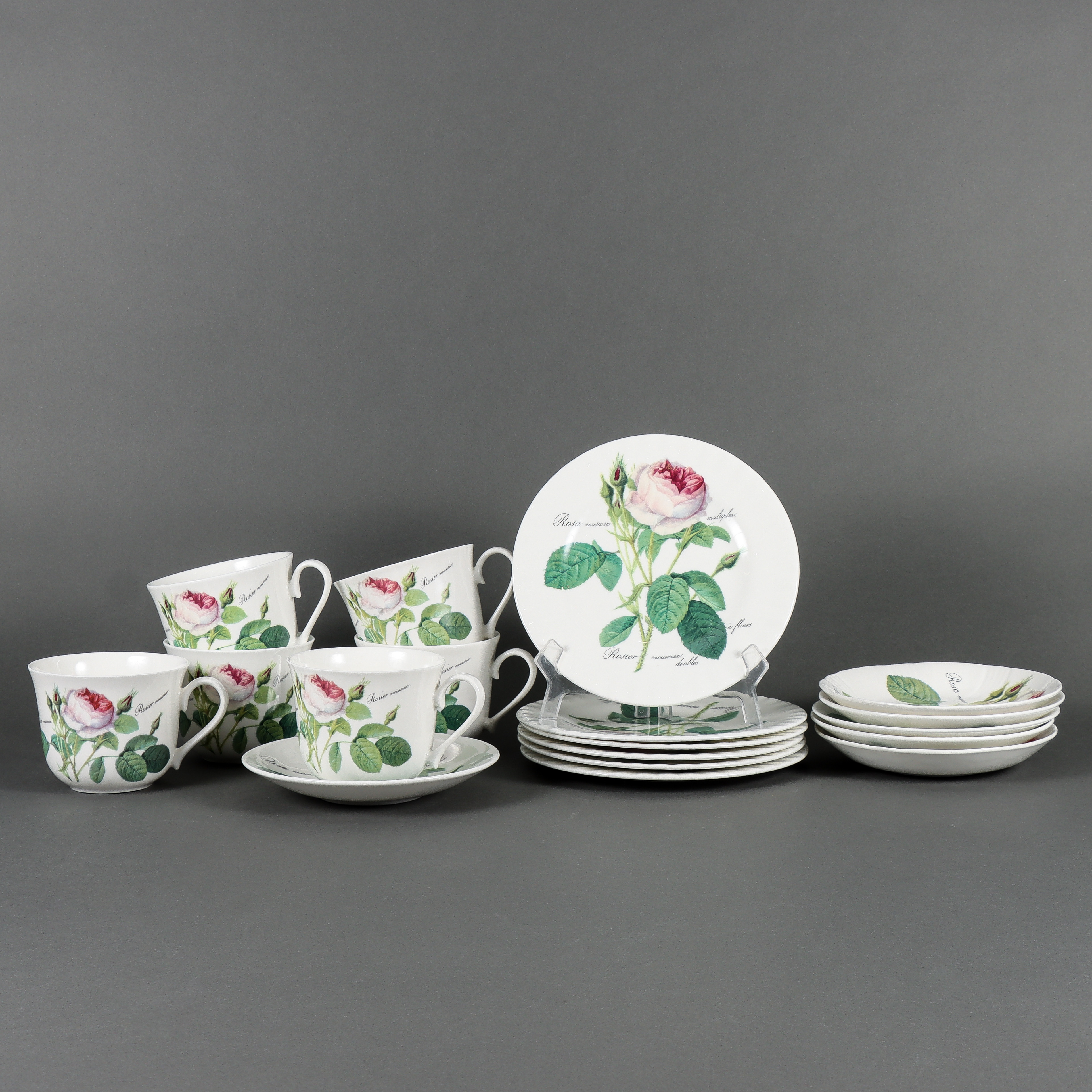 FRUKOSTSERVIS Redouté Roses Roy Kirkman England.