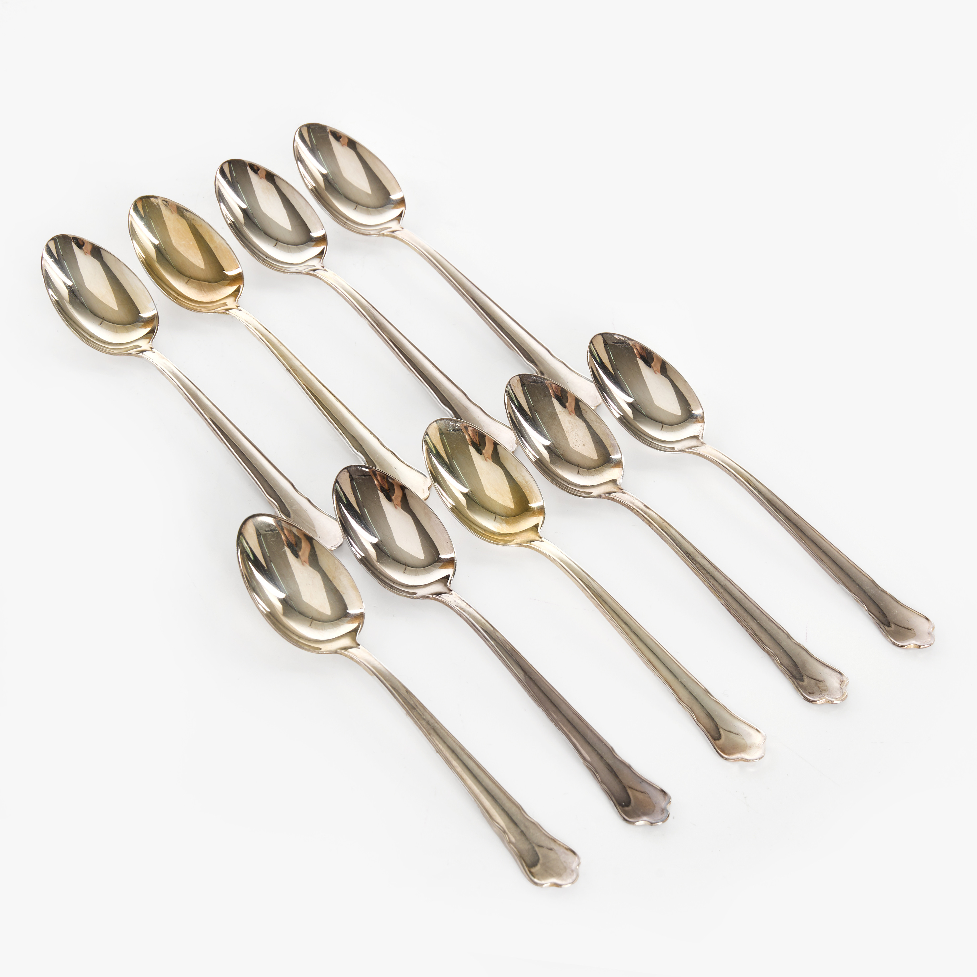 TESKEDAR, 9 st, silver, "Chippendale", Guldsmedsaktiebolaget (GAB), Stockholm.