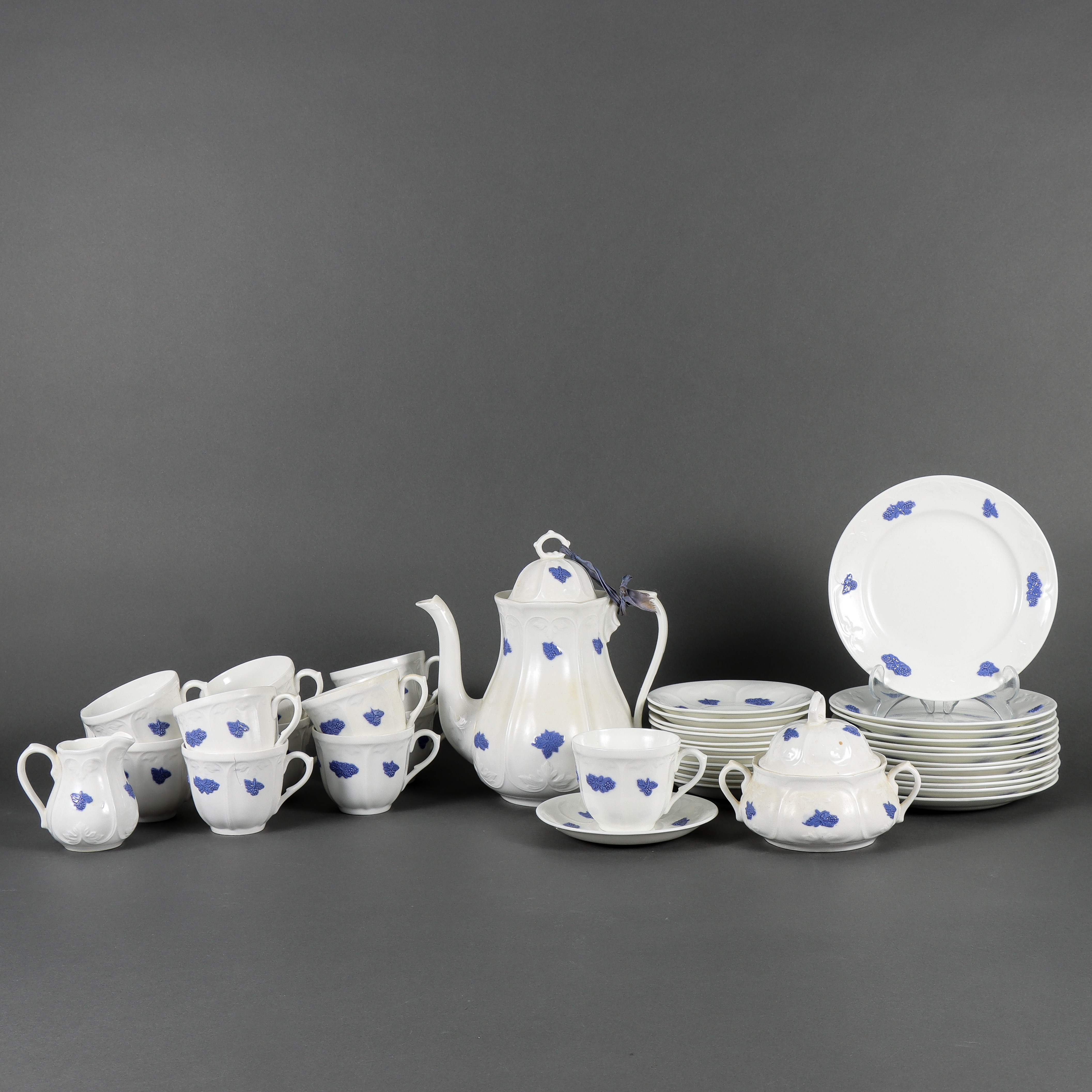 KAFFESERVIS Gustavsberg Blå Blom.