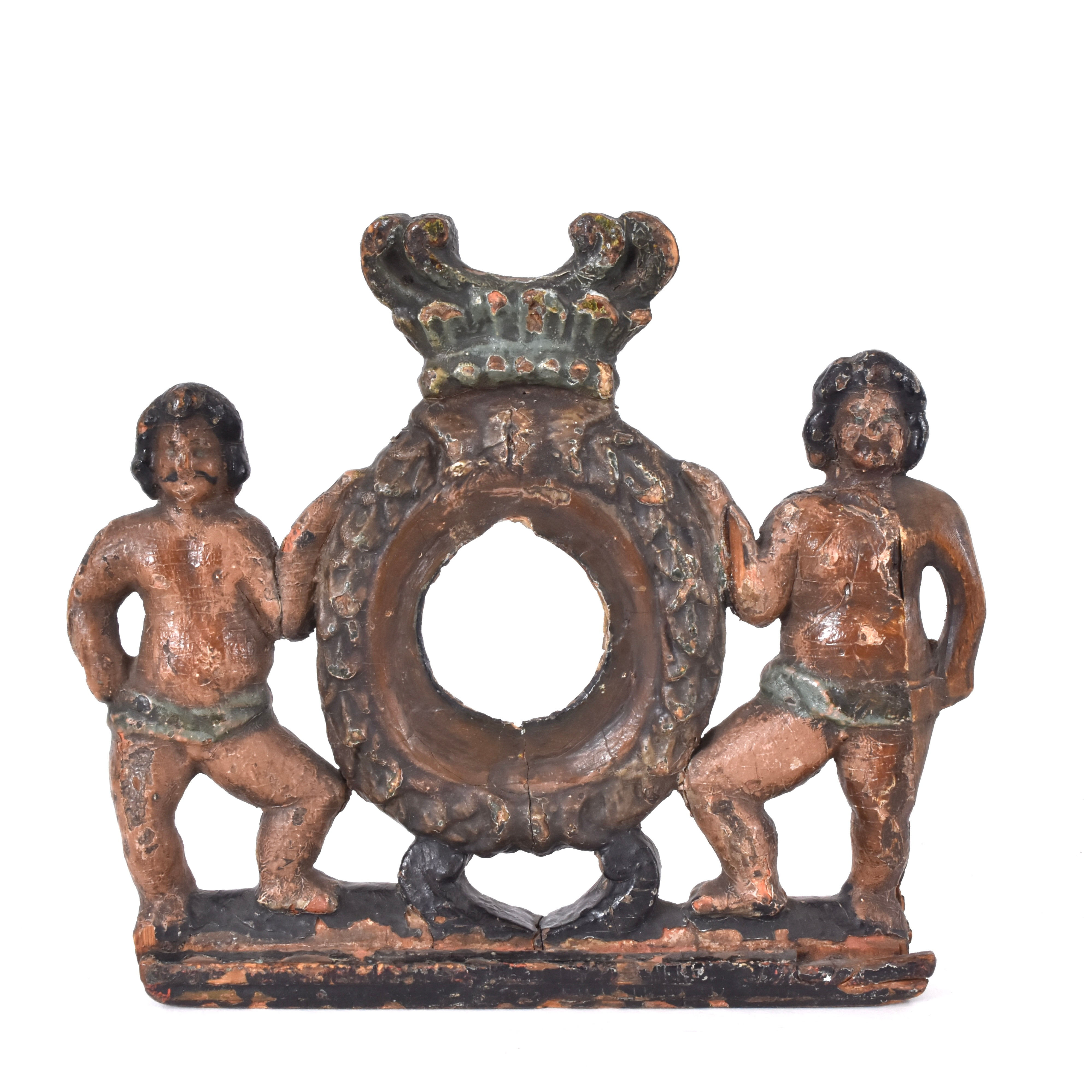 FICKURSSTÄLL, skuret och bemålat trä, 1700-tal.