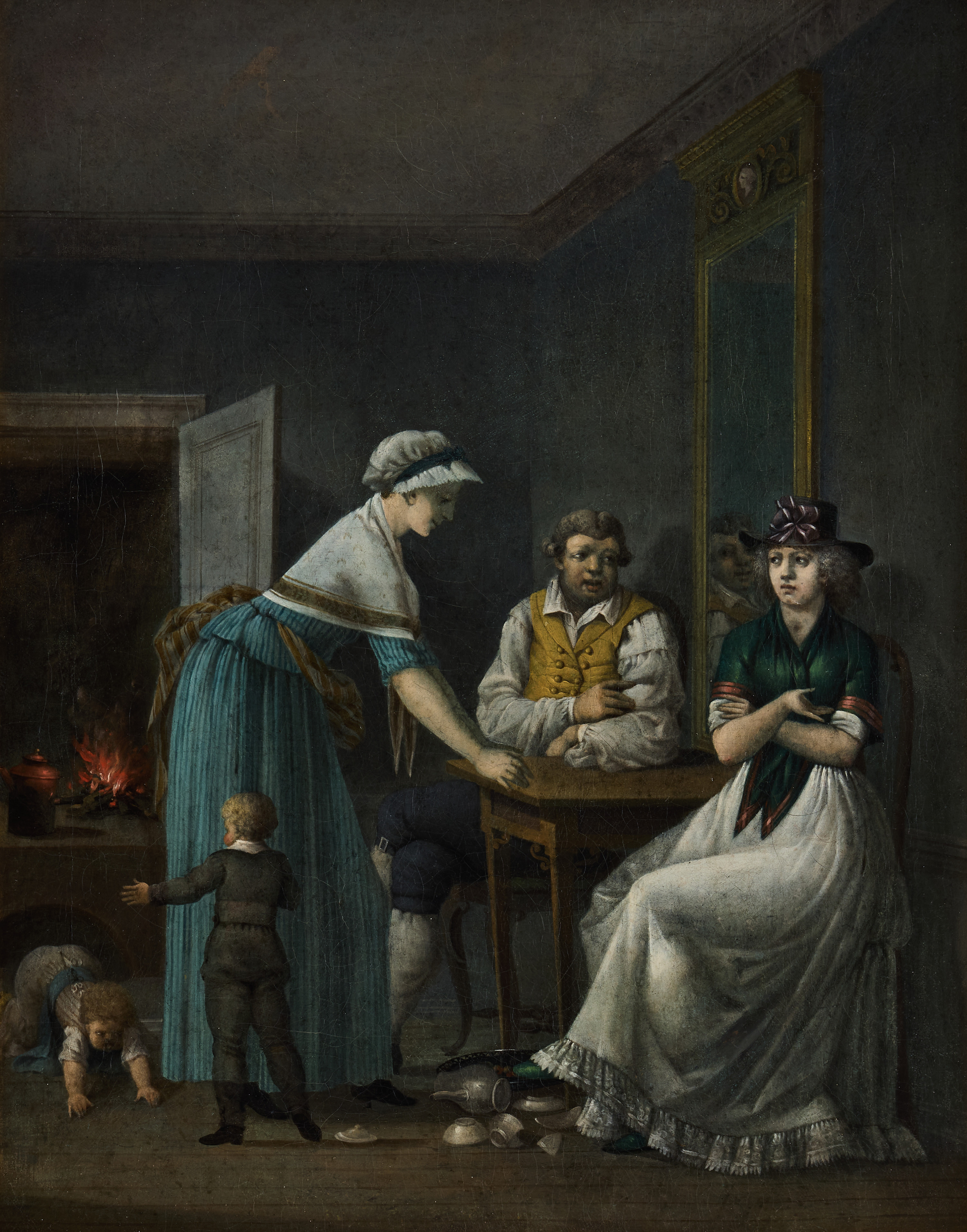 SVENSK KONSTNÄR, 17/1800-TAL. Den tappade brickan.