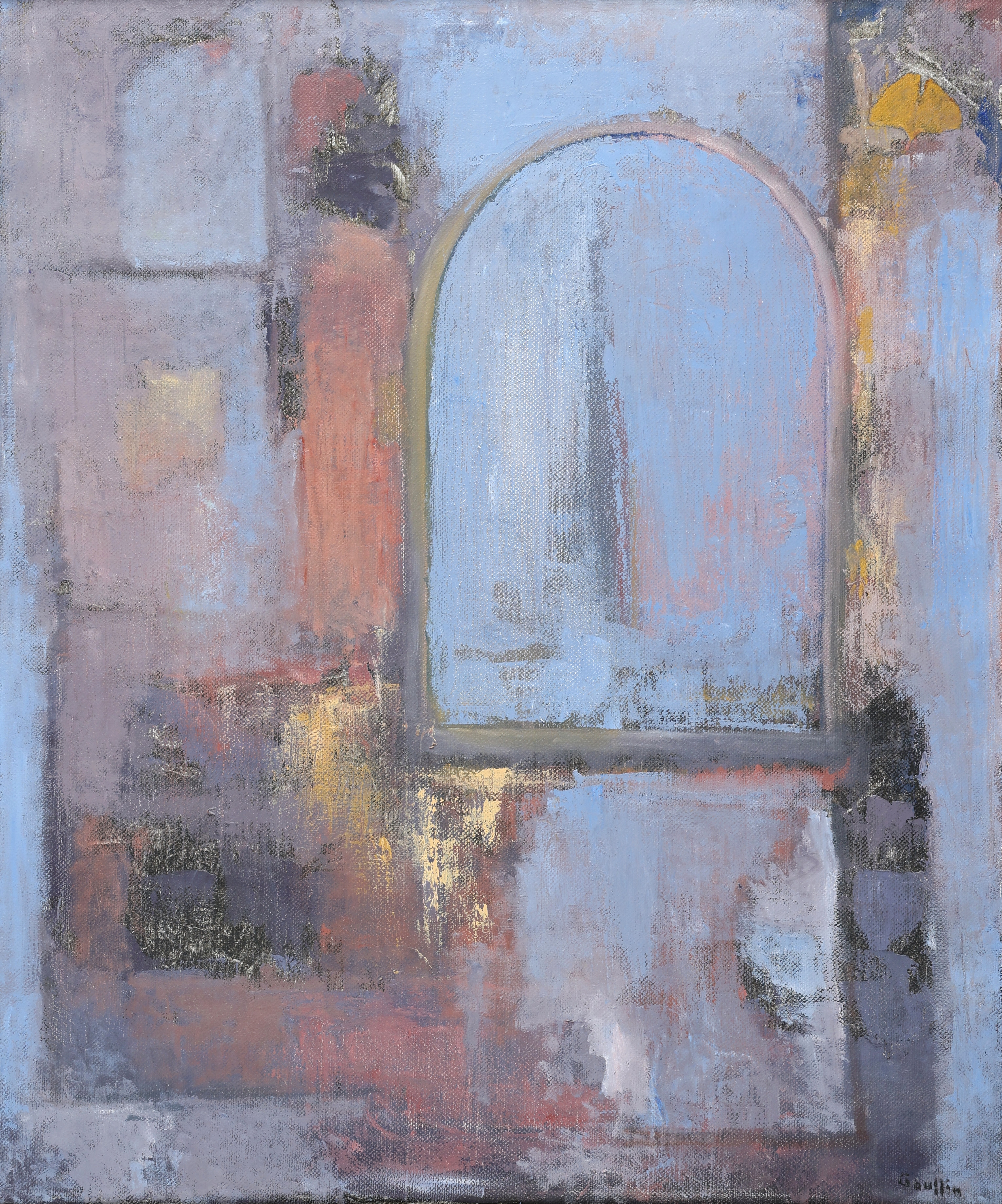 GUNNAR GAUFFIN. Olja på duk, "En annan tonart än tidens", signerad.