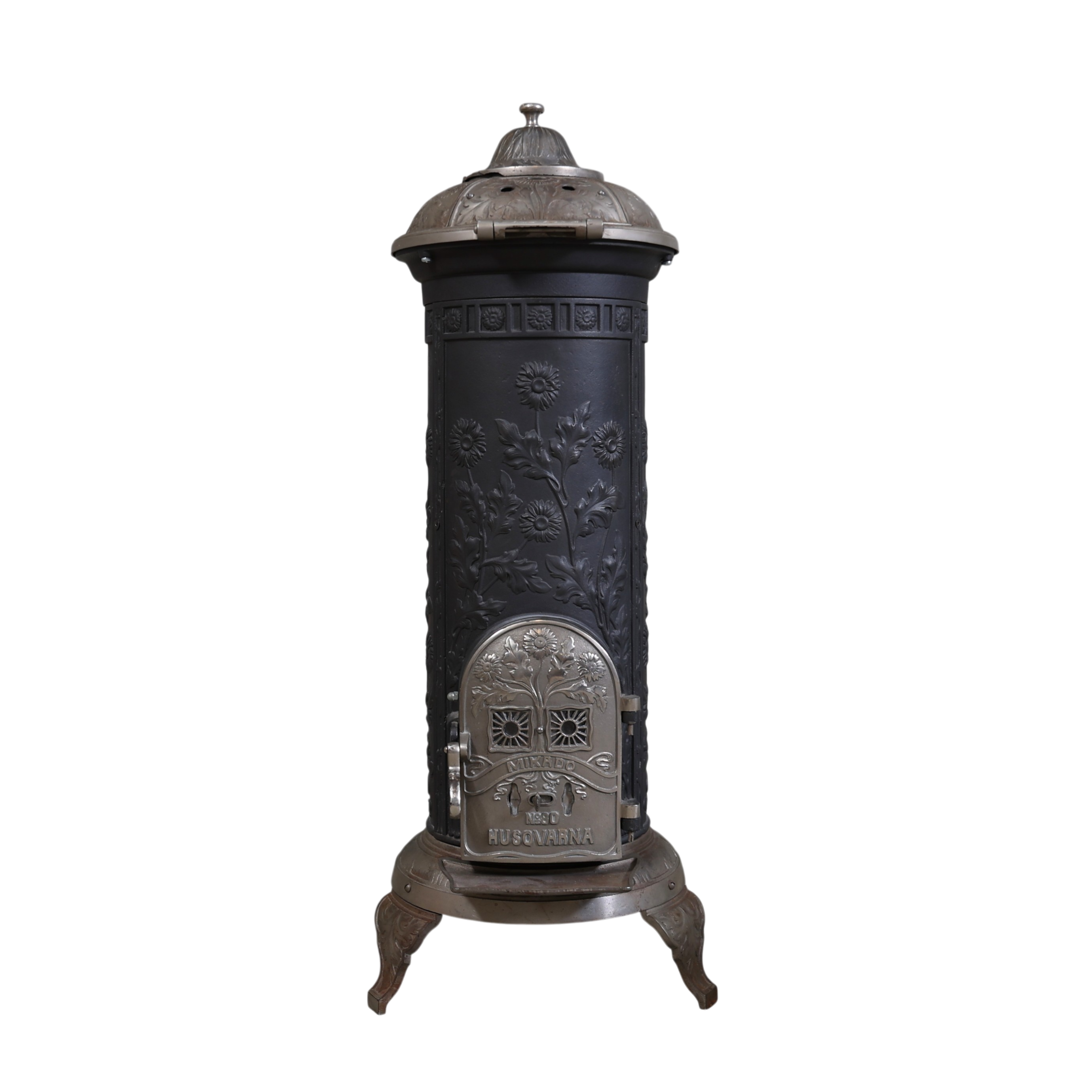 KAMIN, Gjutjärn, "Mikado", Husqvarna, no 80, tidigt 1900-tal.