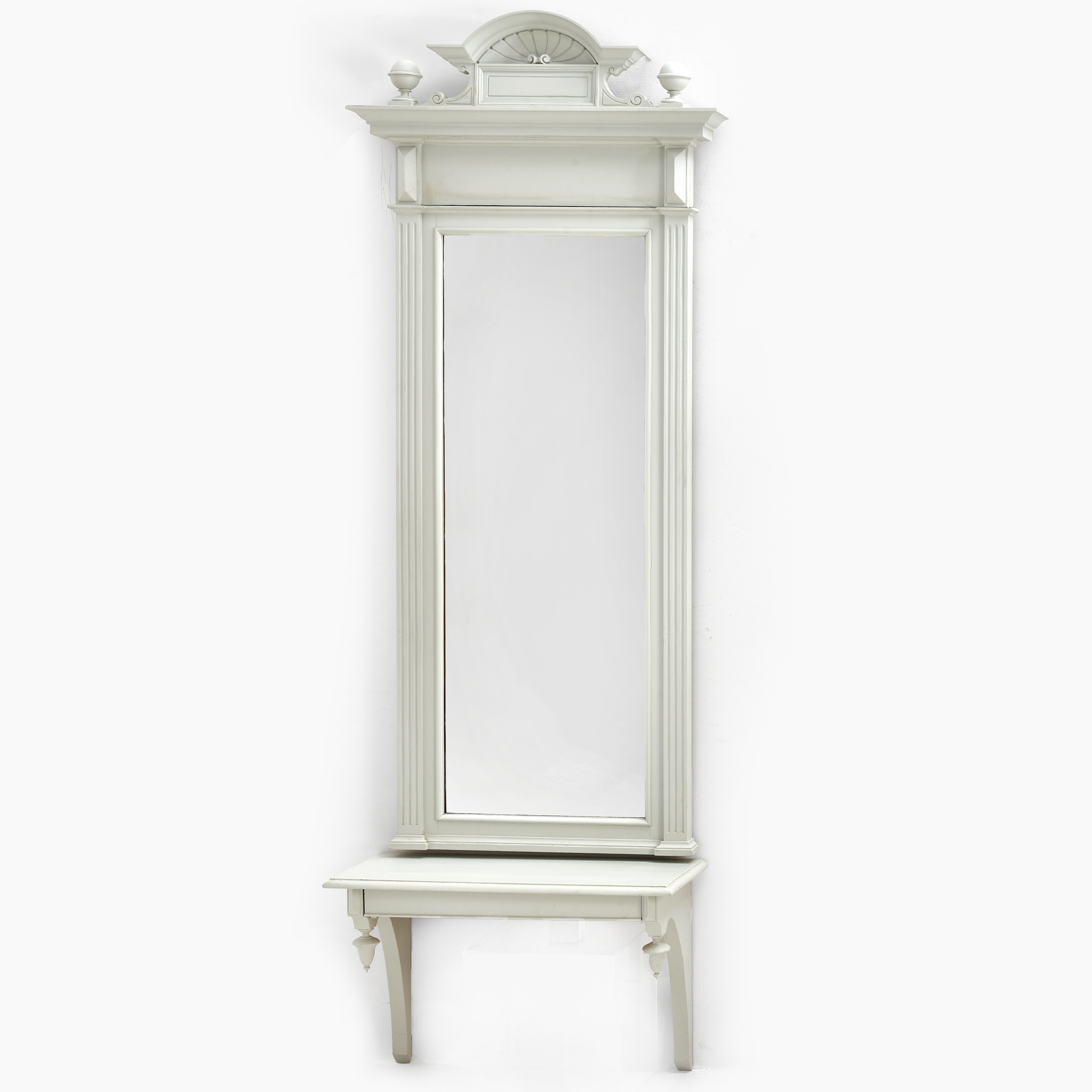 TRUMEAU, 1800-talets slut, vitmålat.