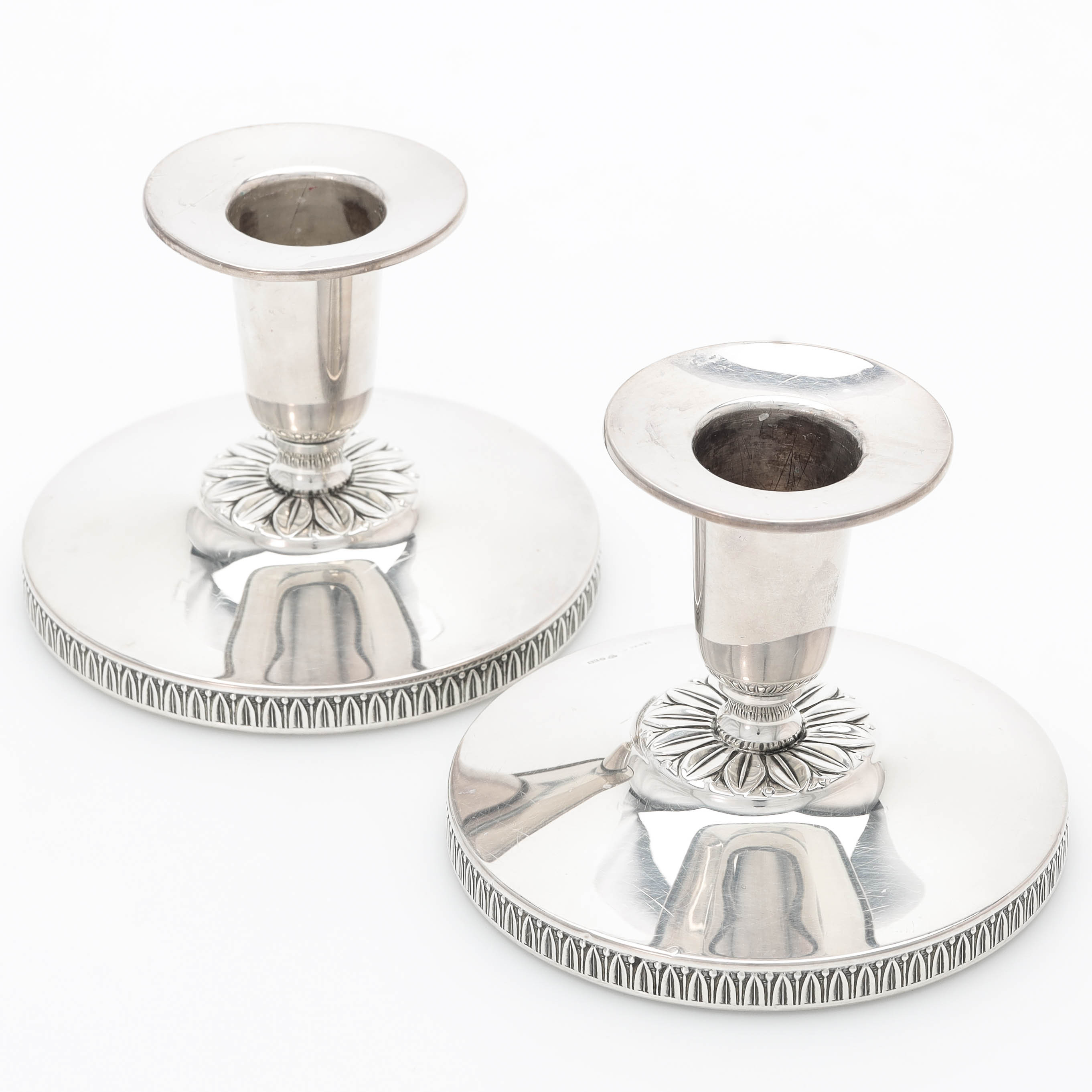 LJUSSTAKAR, 1 par, silver, Ceson, Göteborg 1962.