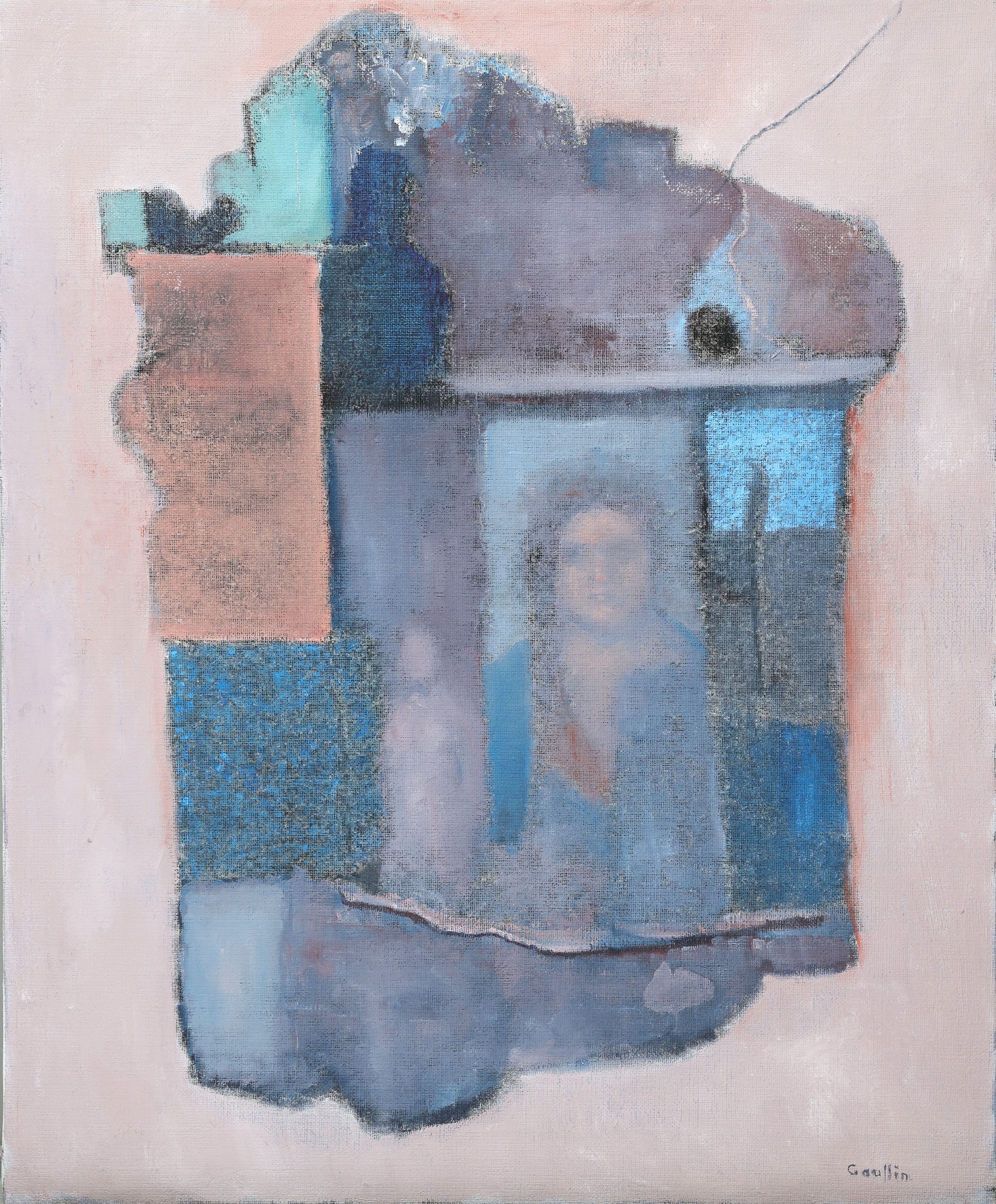 GUNNAR GAUFFIN. Olja på duk, "Fragment", signerad.