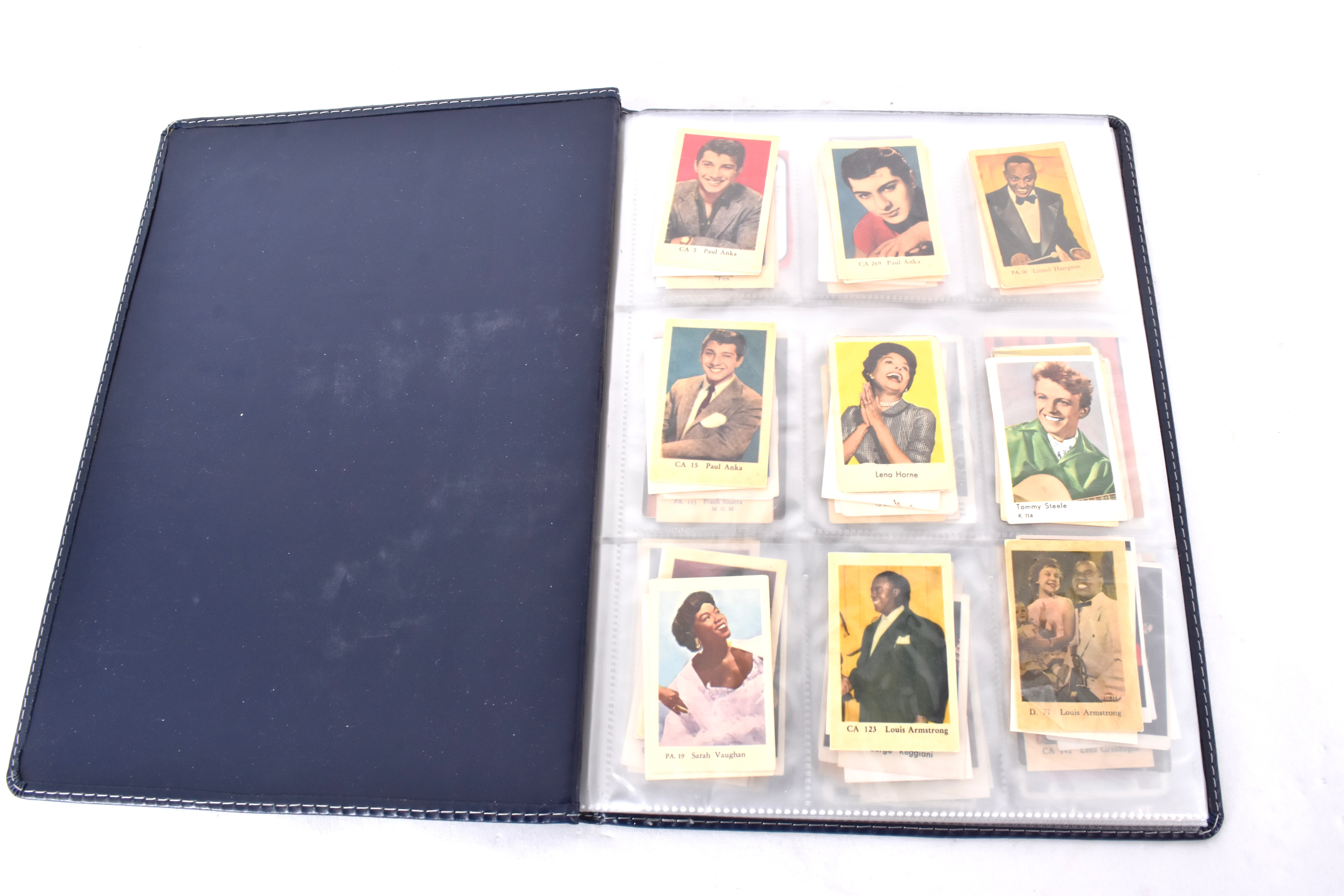 SAMLARBILDER, filmstjärmor och musiker, 140 stycken, 1950/60-tal.