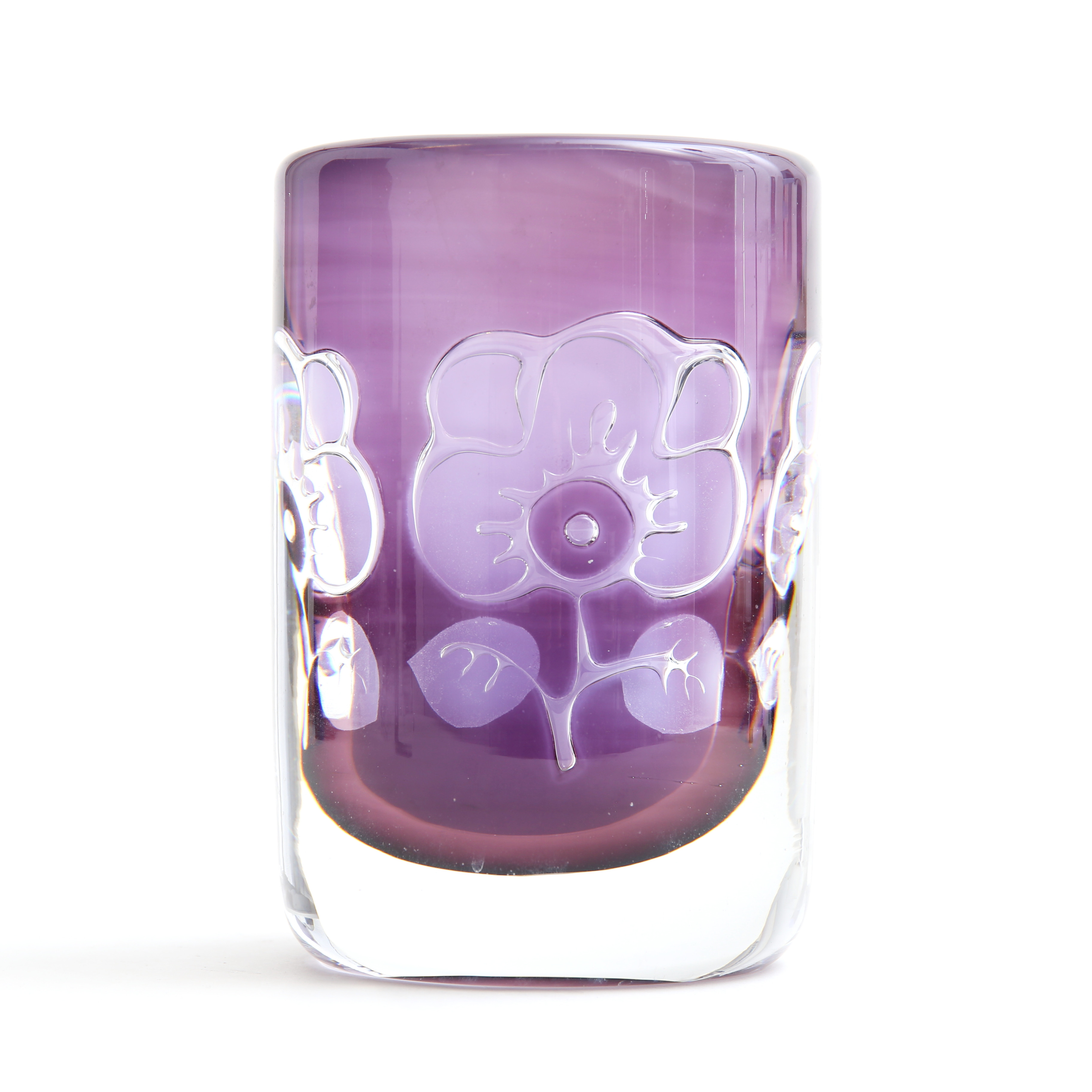 OLLE ALBERIUS. Vas, Fyrklövern, Ariel, Orrefors, 1979, signerad, numrerad 18.