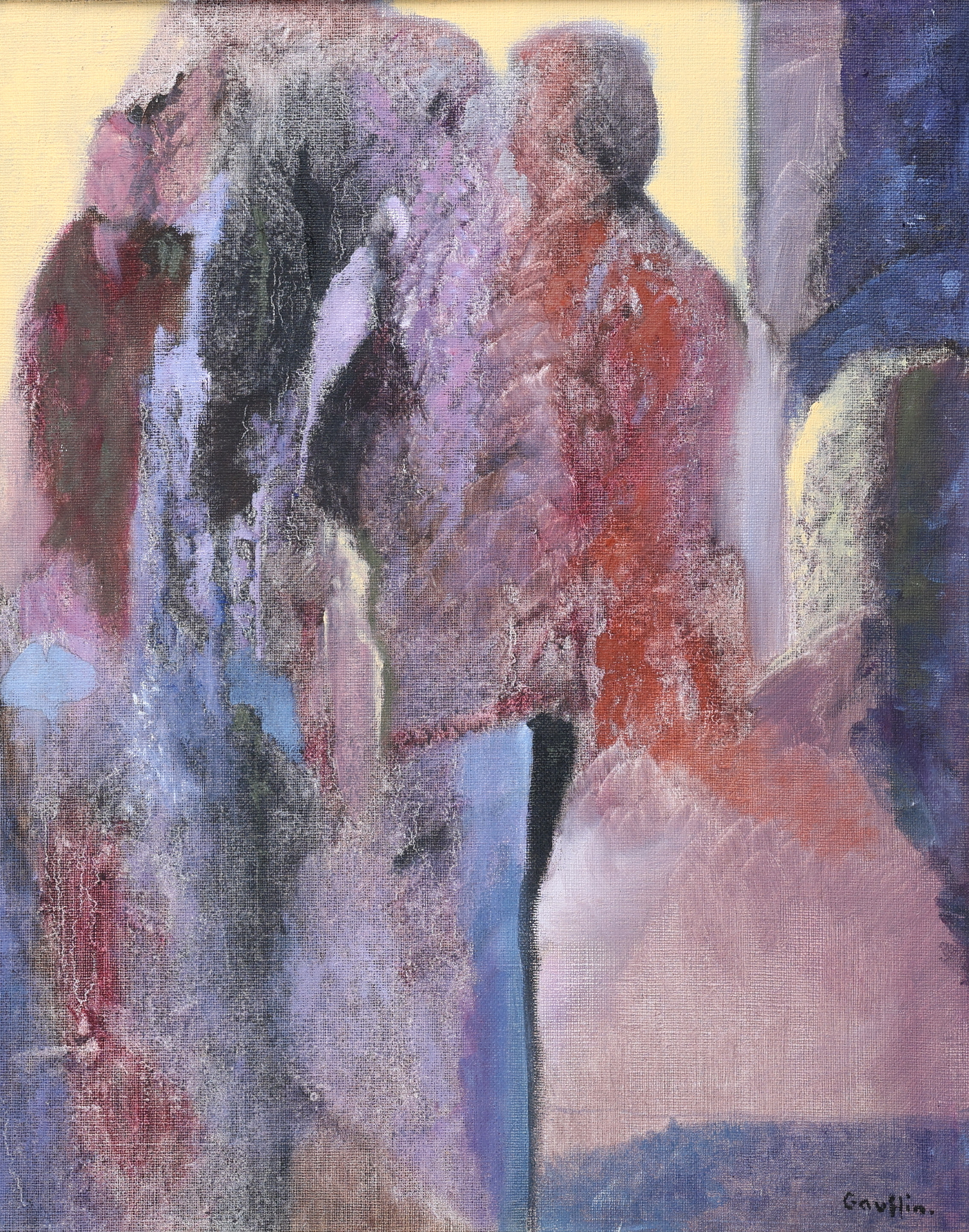 GUNNAR GAUFFIN. Olja på duk, "Huvudmotiv", signerad.