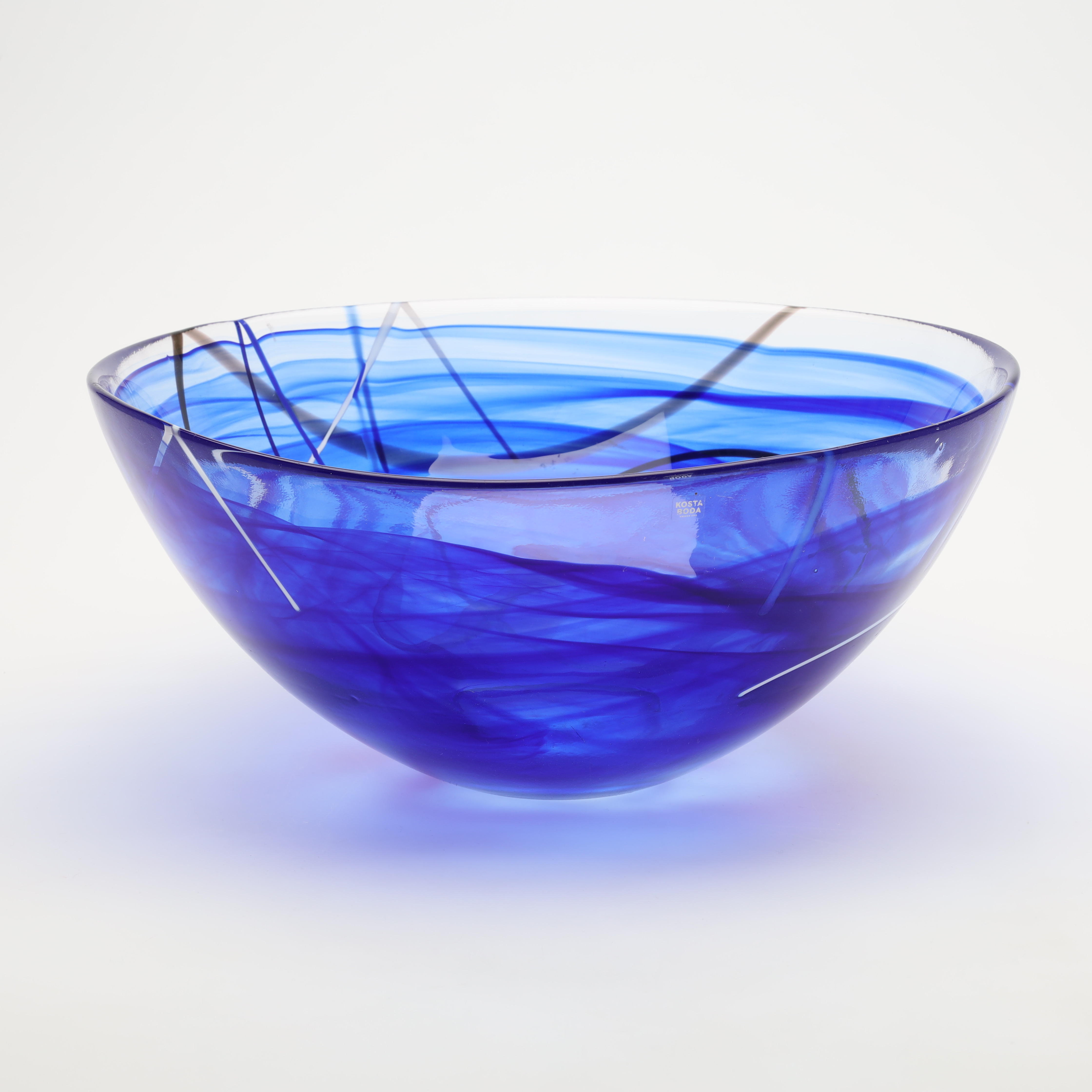 ANNA EHRNER. SKÅL, Konstglas, "Contrast", Kosta Boda.