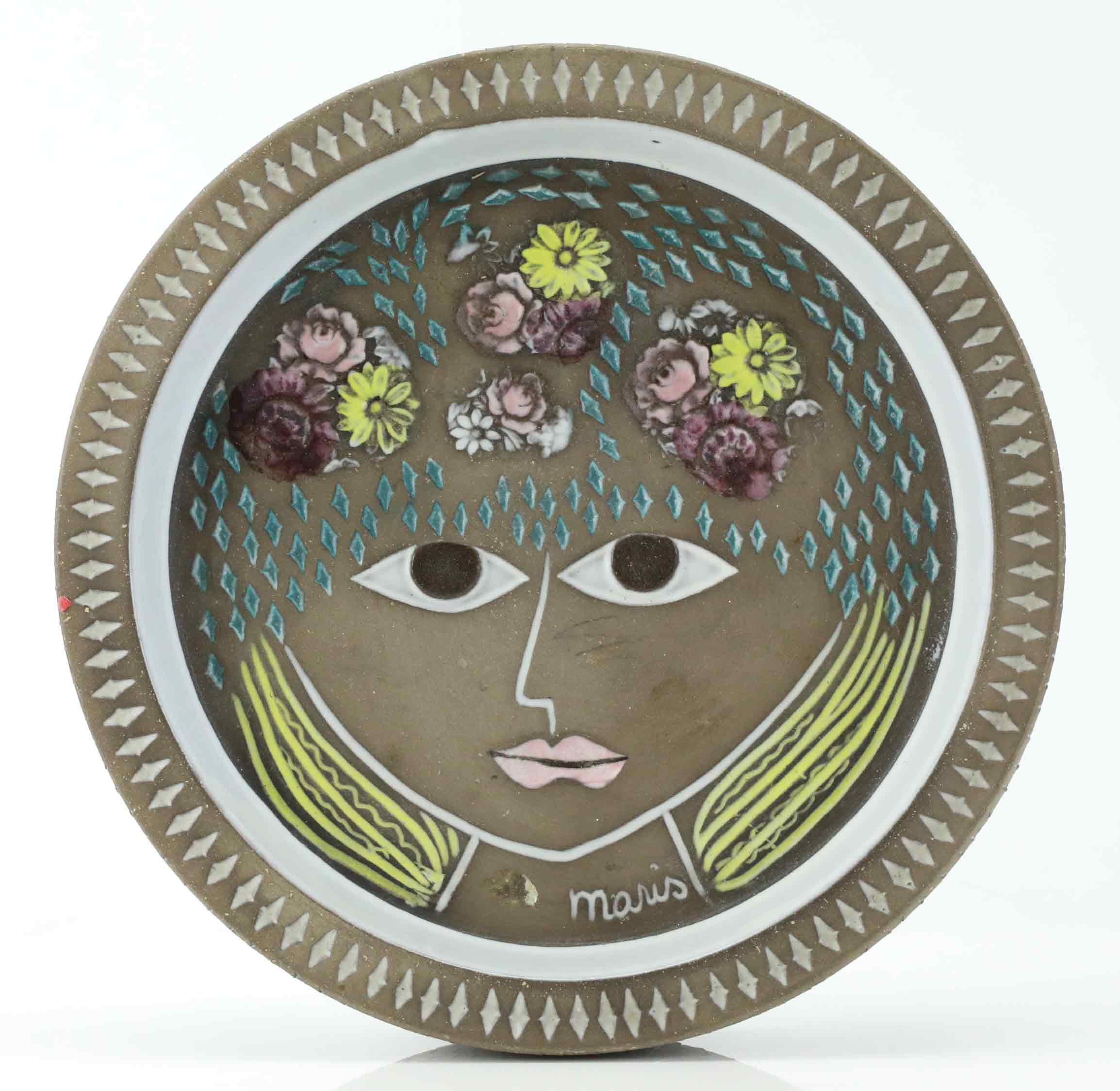 MARI SIMMULSON. Fat, stengods, Upsala Ekeby, signatursignerat, 1900-talets mitt.