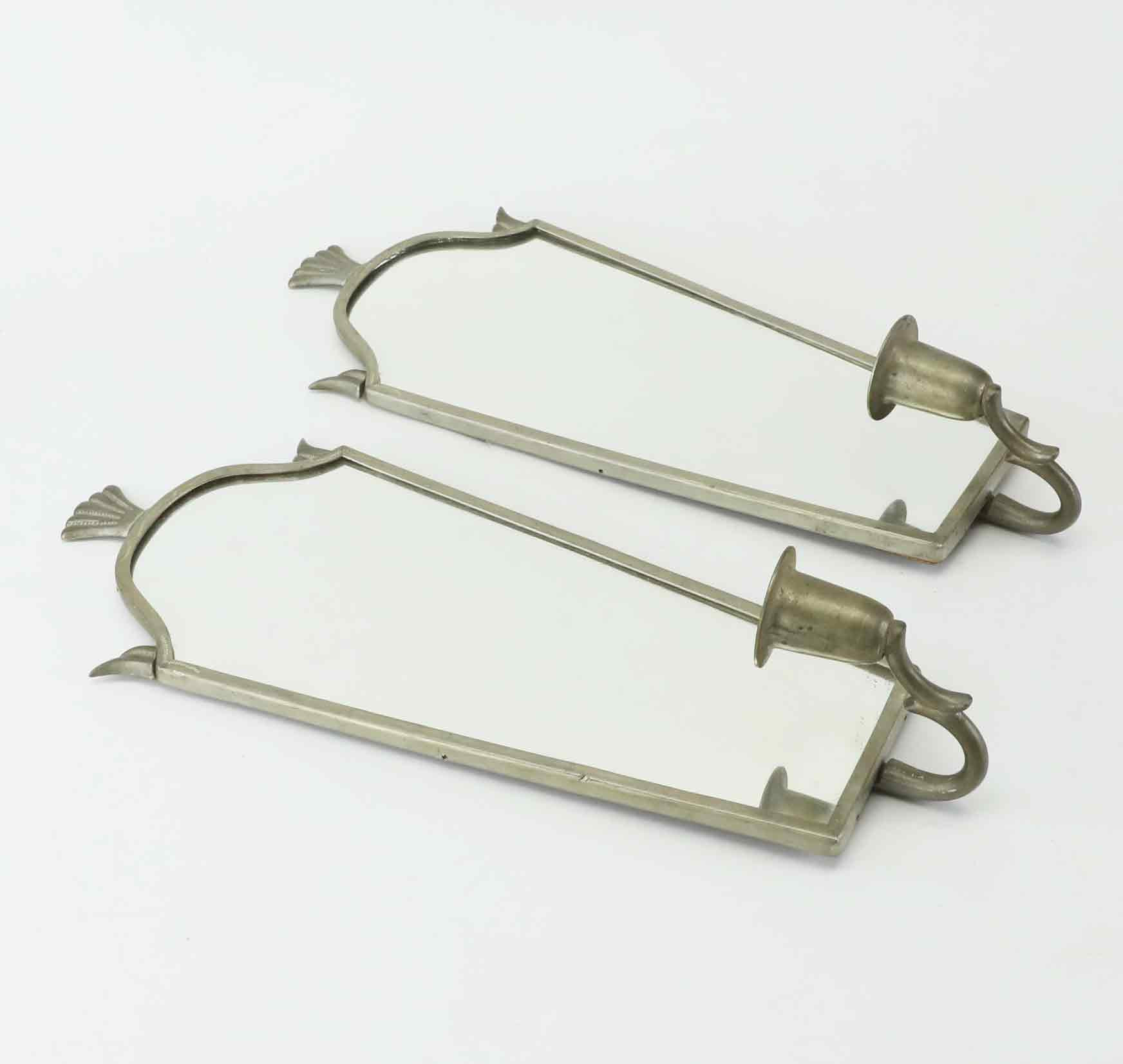 LAMPETTER, ett par, tenn, Art Decó, 1900-talets första hälft.