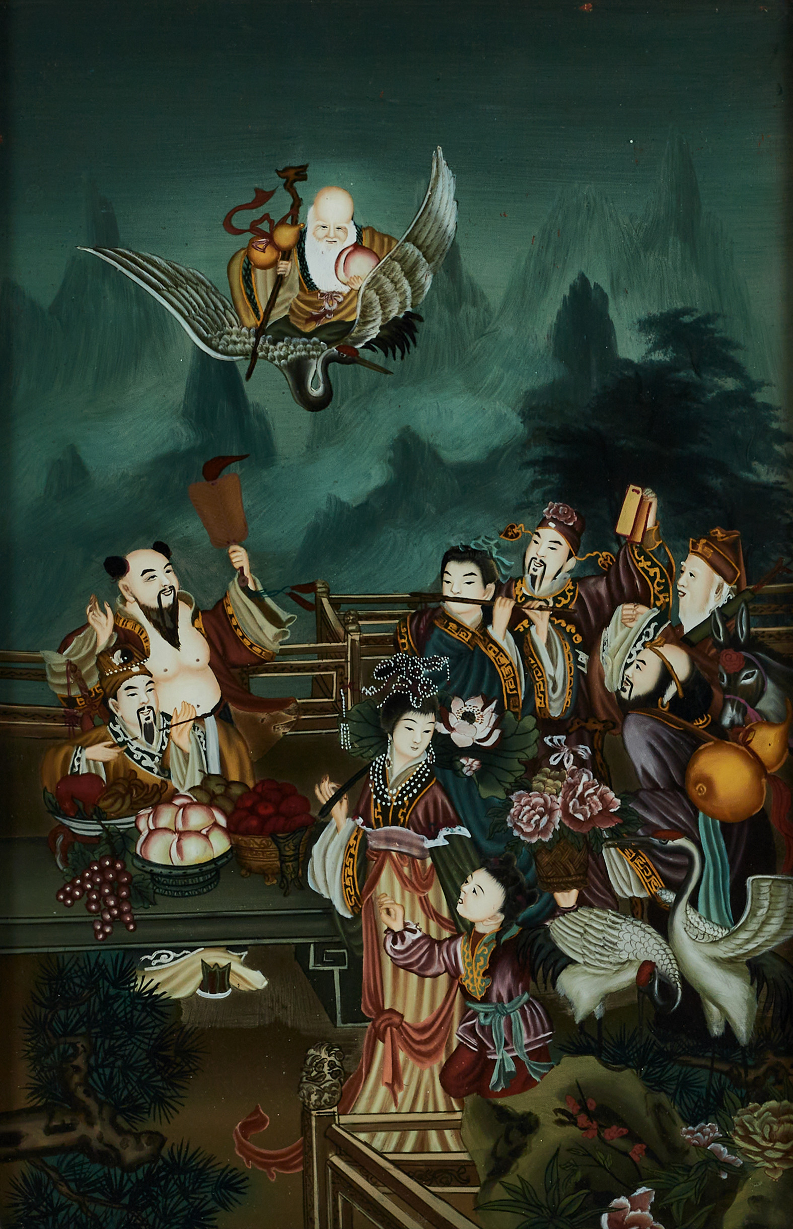 GLASMÅLNING, kina, 1900-talets mitt.