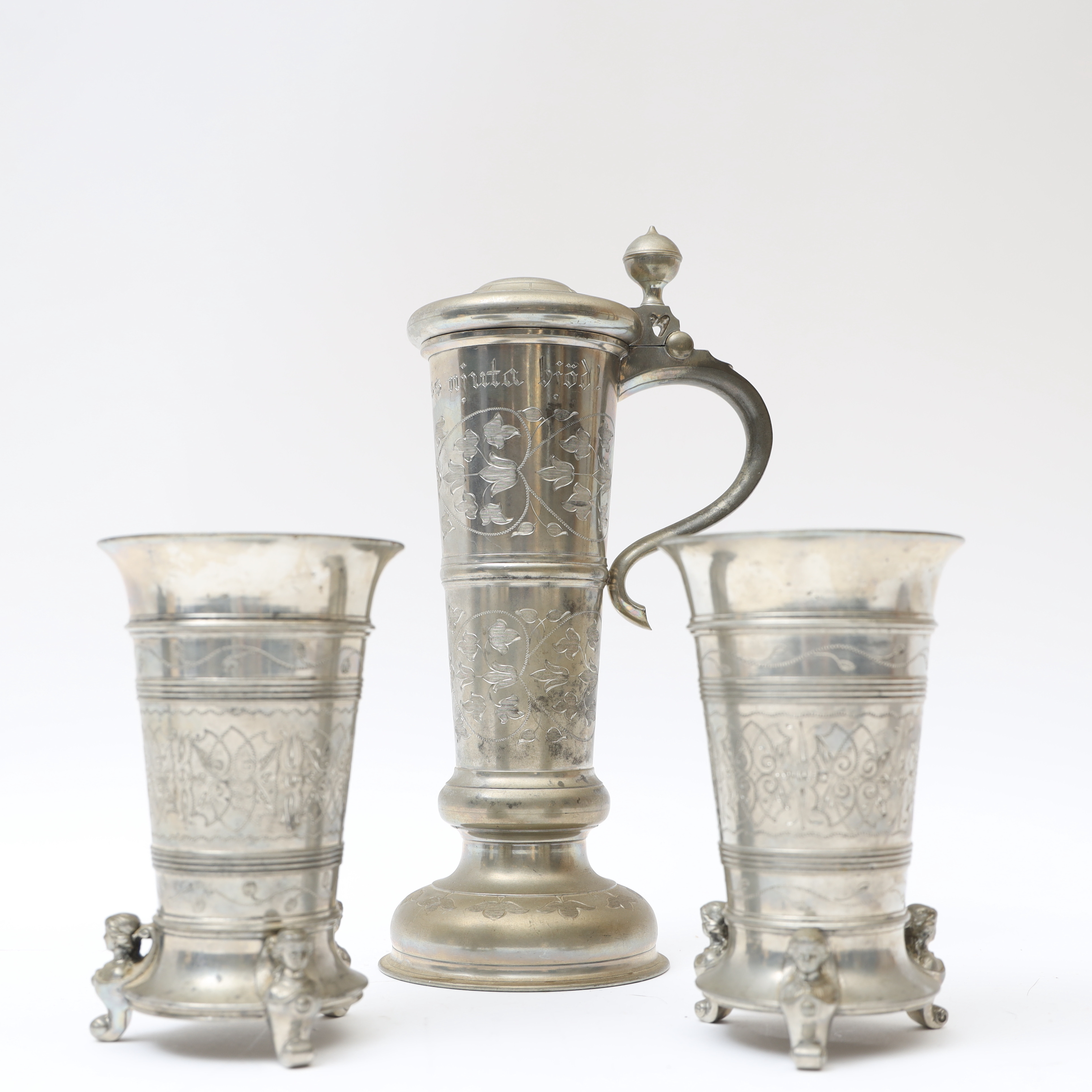 TENN 3 DELAR, Santessonska tenngjuteriet stockholm.