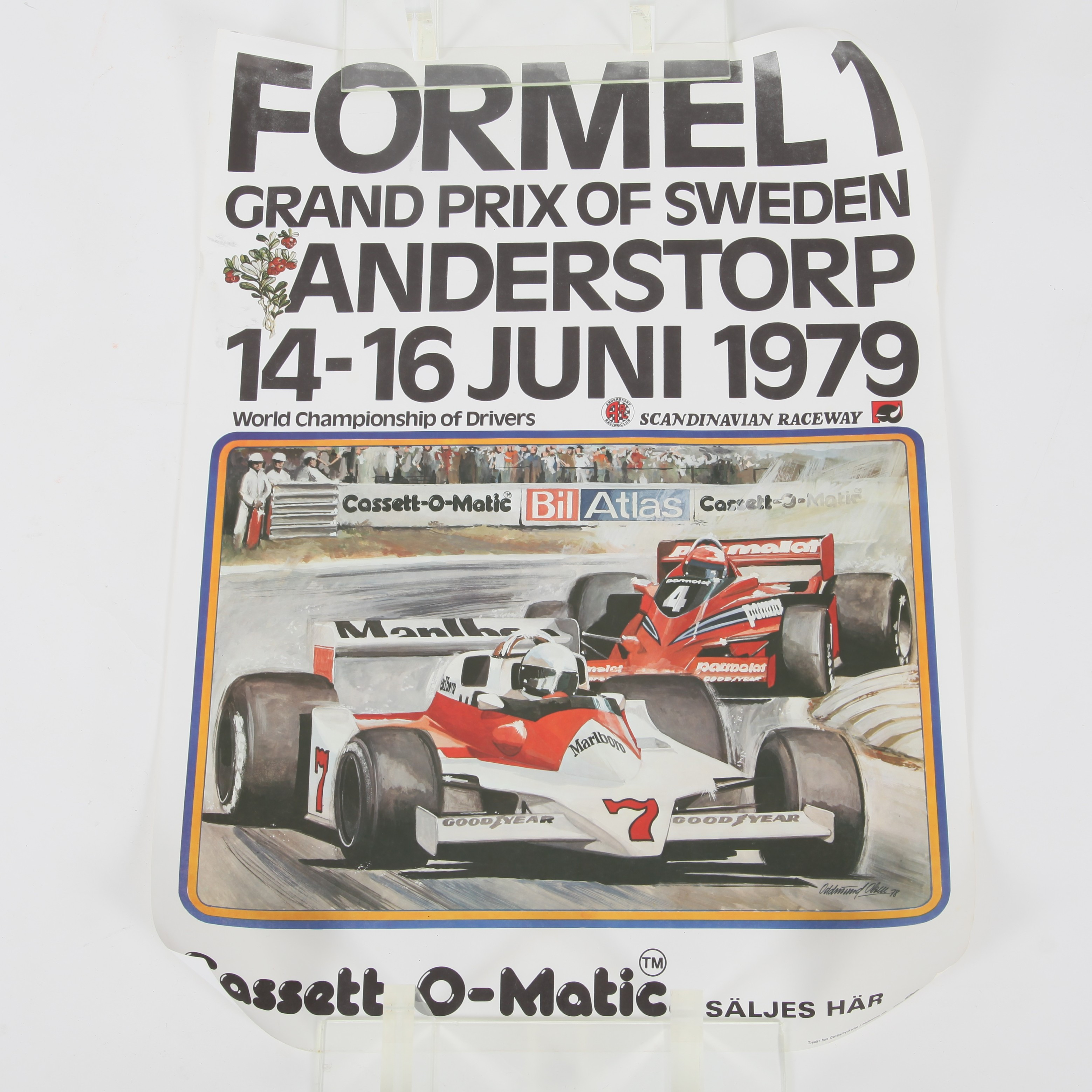 BIL-POSTER, FORMEL 1 GRAND PRIX OF SWEDEN 1979.