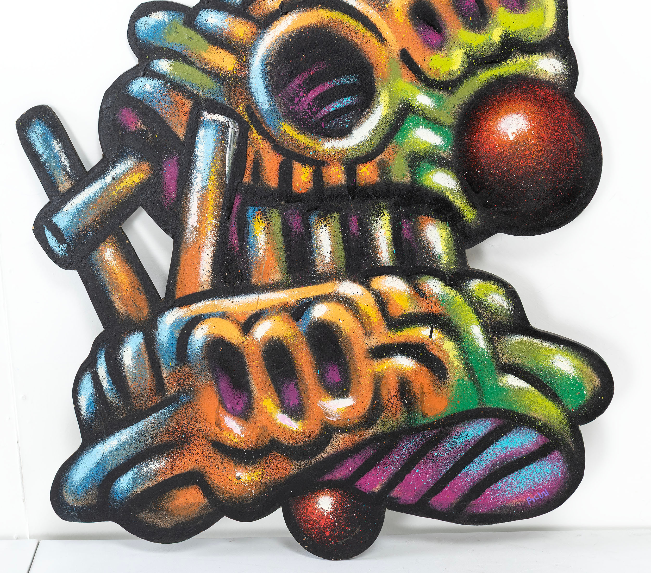 ROLFCARLWERNER. blandteknik på pannå, signerad.