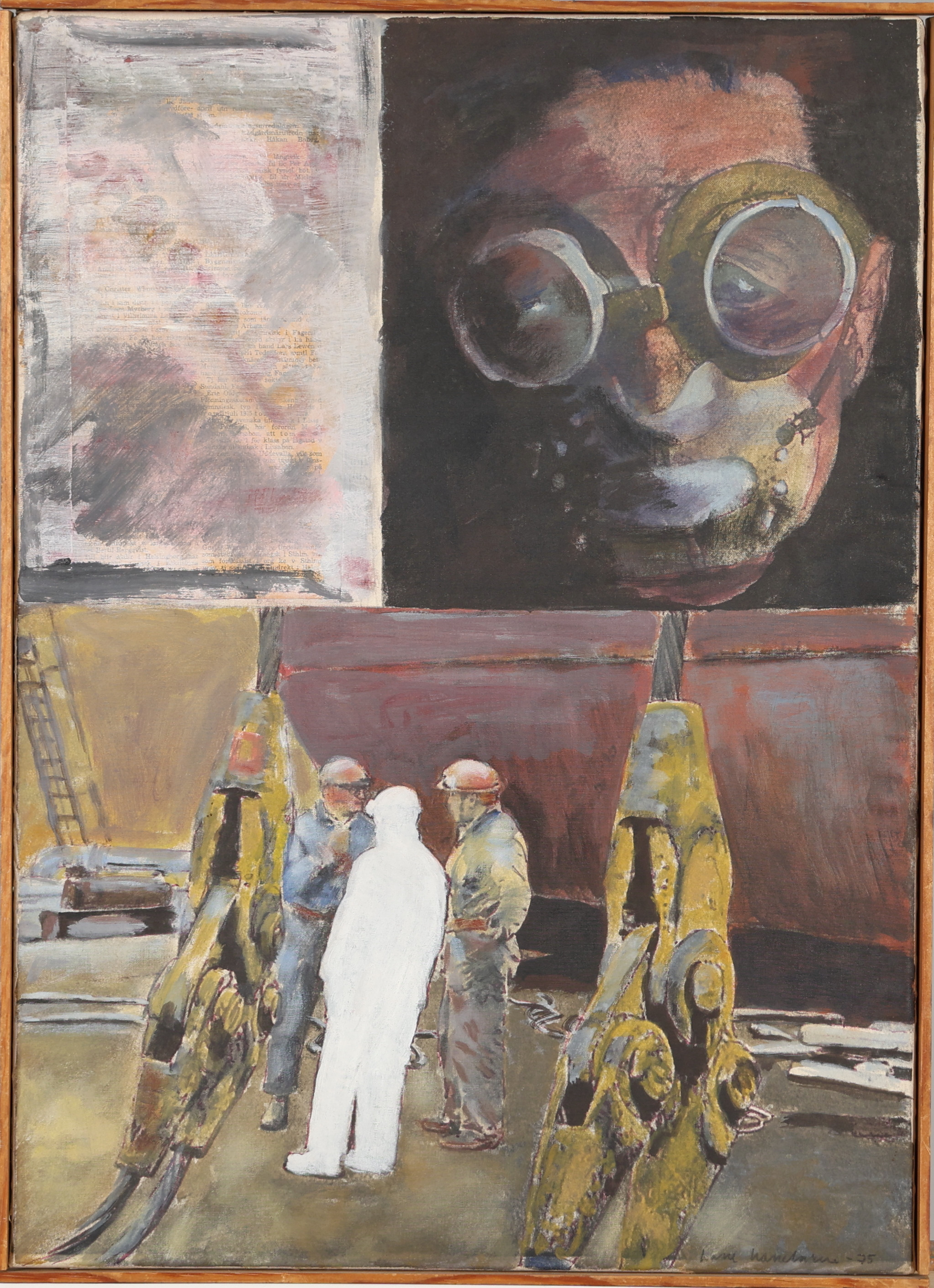 HASSE HASSELGREN. OLJA PÅ DUK, signerad.