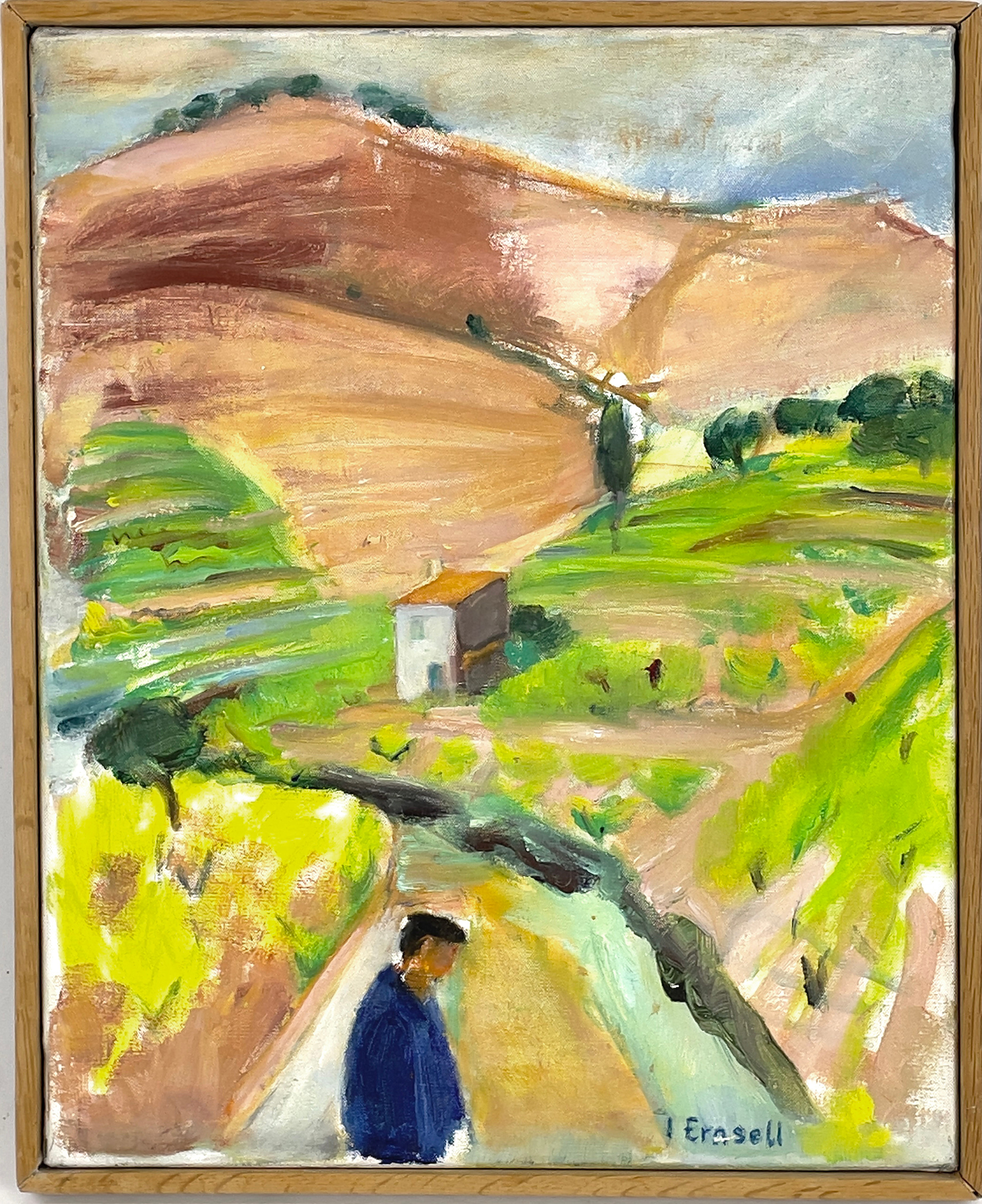 INGRID ERNSELL. "Sydfrankrike III", olja på duk, signerad I. Ernsell.