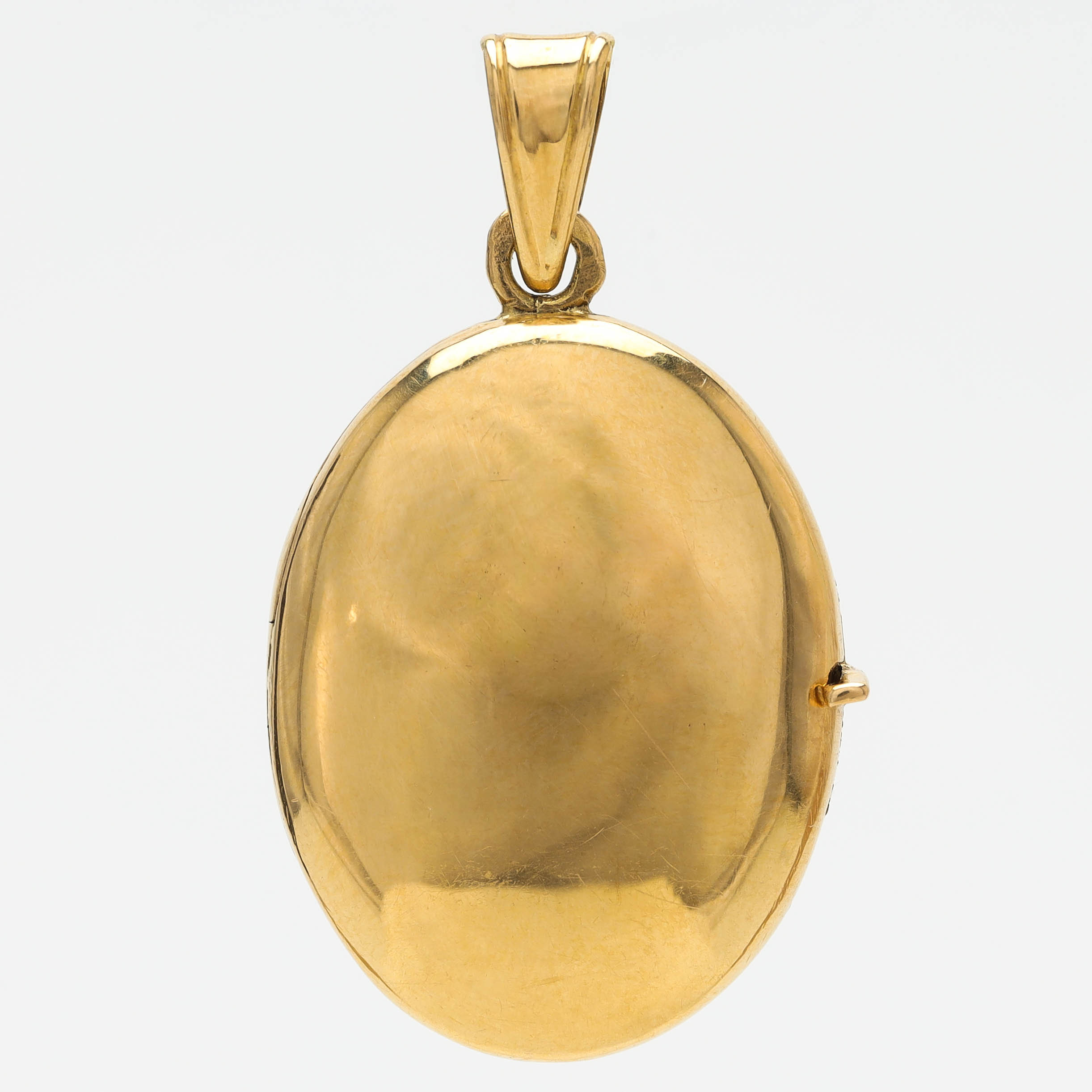 MEDALJONG, 18 k guld, hänge, öppningsbar.