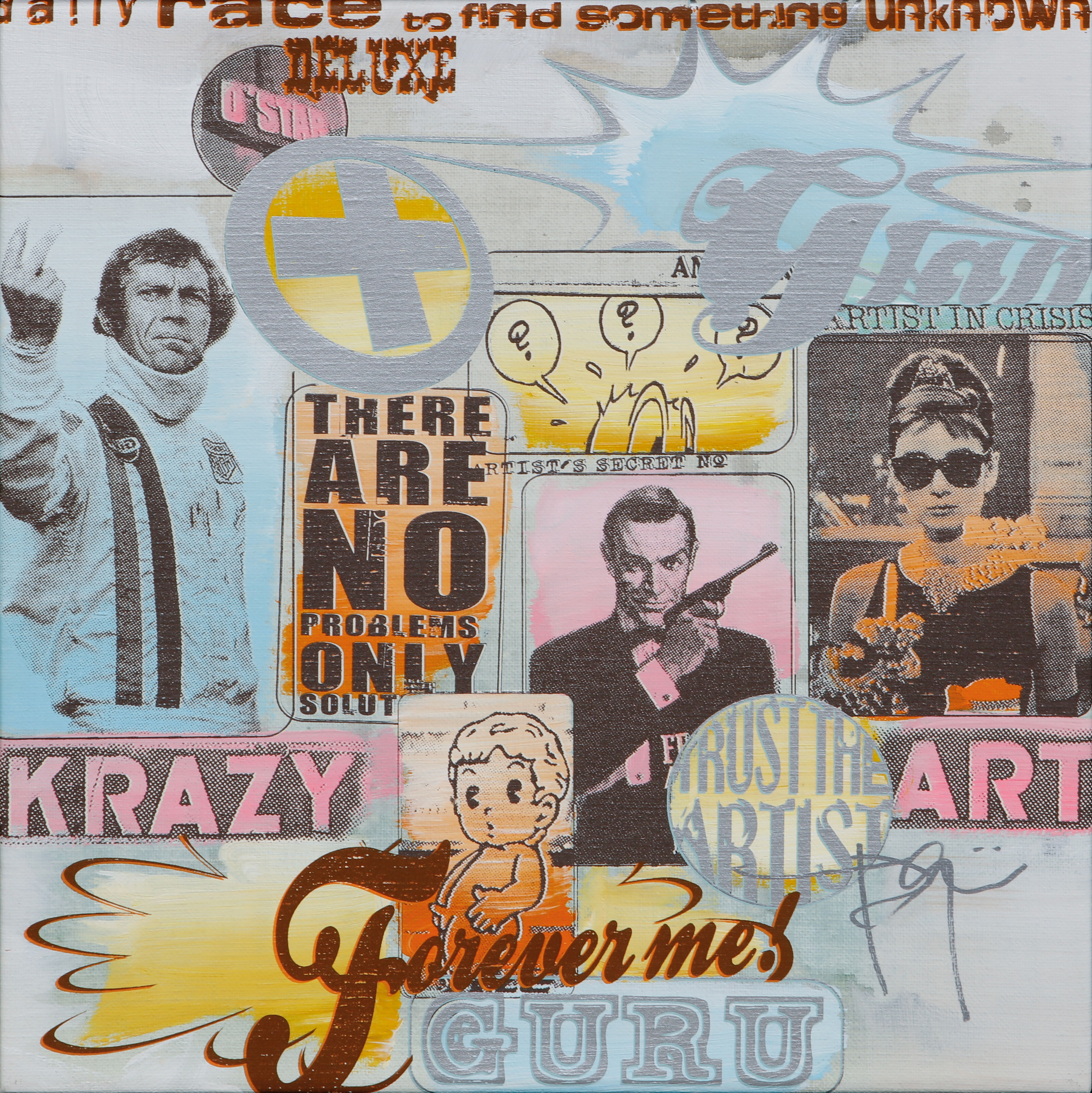 JÖRG DÖRING. Komposition, mixed media, signerad, numrerad a tergo.