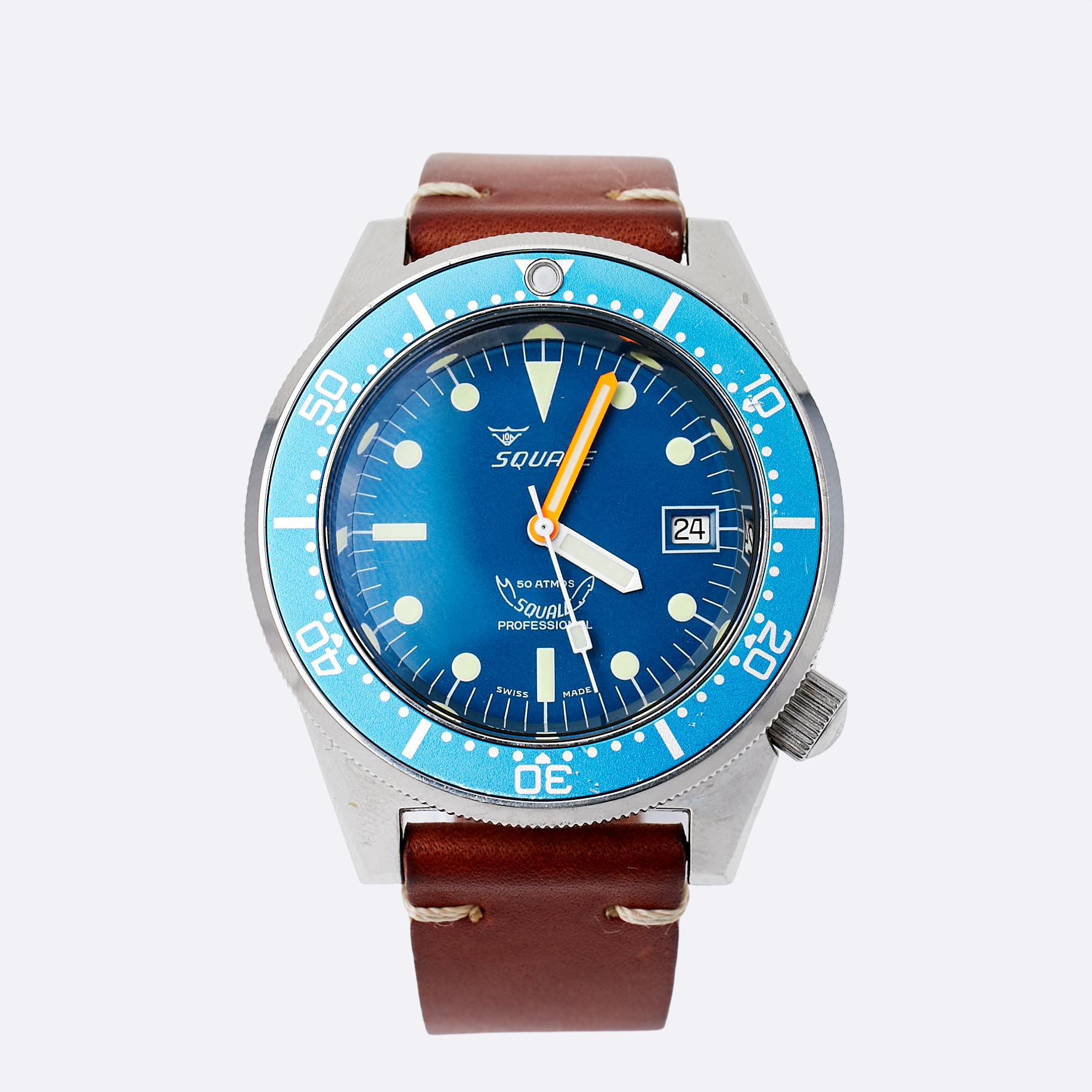 SQUALE, Professional 50 Atmos (Swiss Made), Ocean Blue, stål, ca 42 mm, ca 2014.