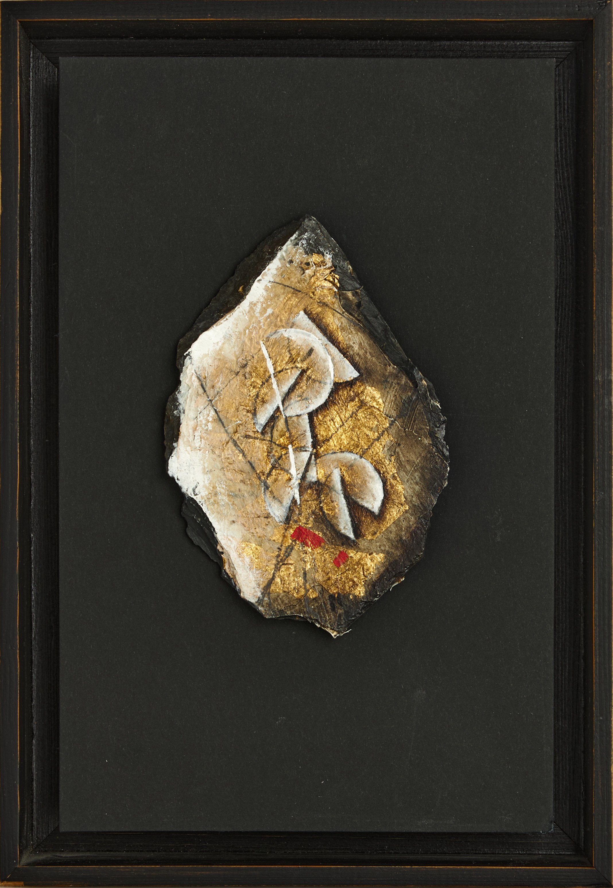 PER CEDERBANK (FÖDD 1967). Komposition, monogramsignerad, olja på skiffer monterad på pannå.