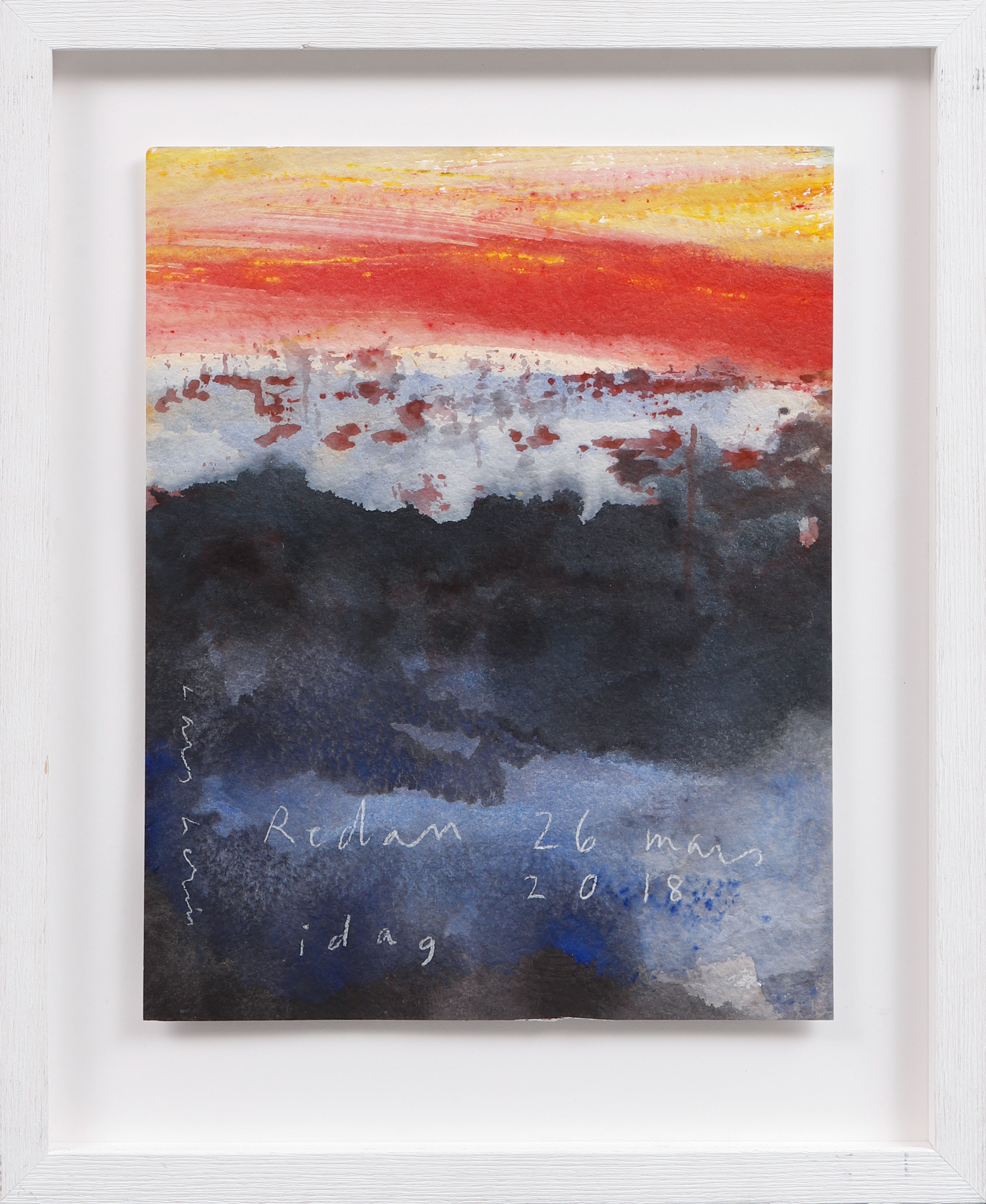 LARS LERIN. "Redan 26 mars 2018 idag", akvarell, signerad.
