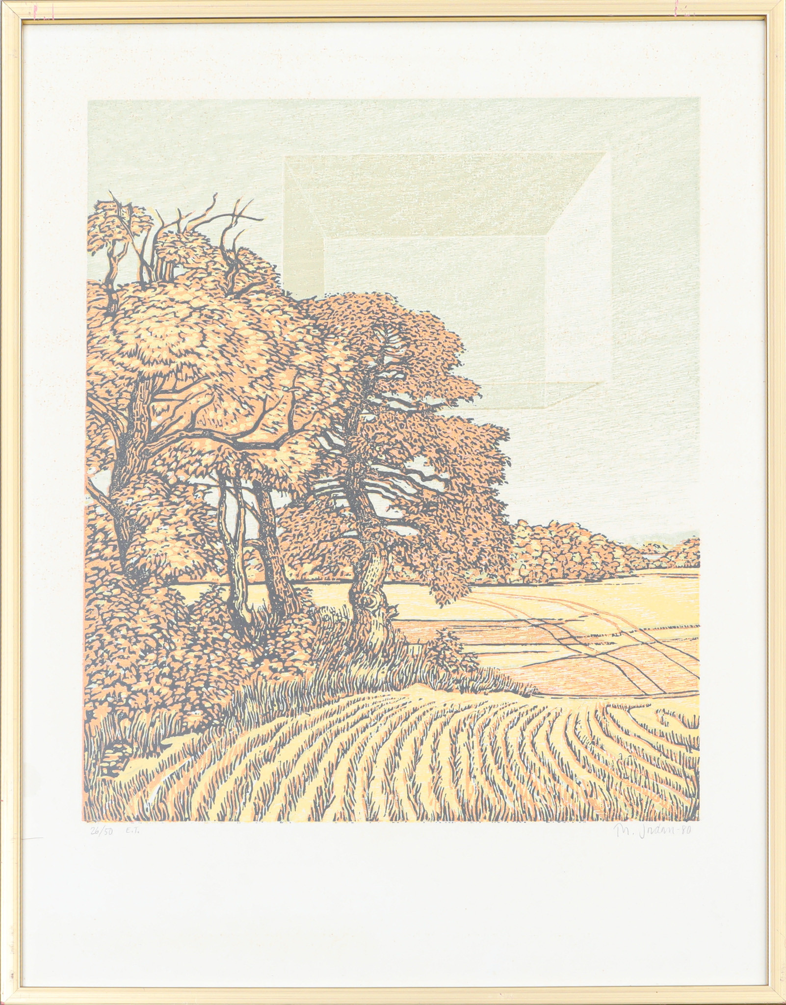 THORE JORDAN. Litografi, numrerad 26/50, daterad -80, signerad.