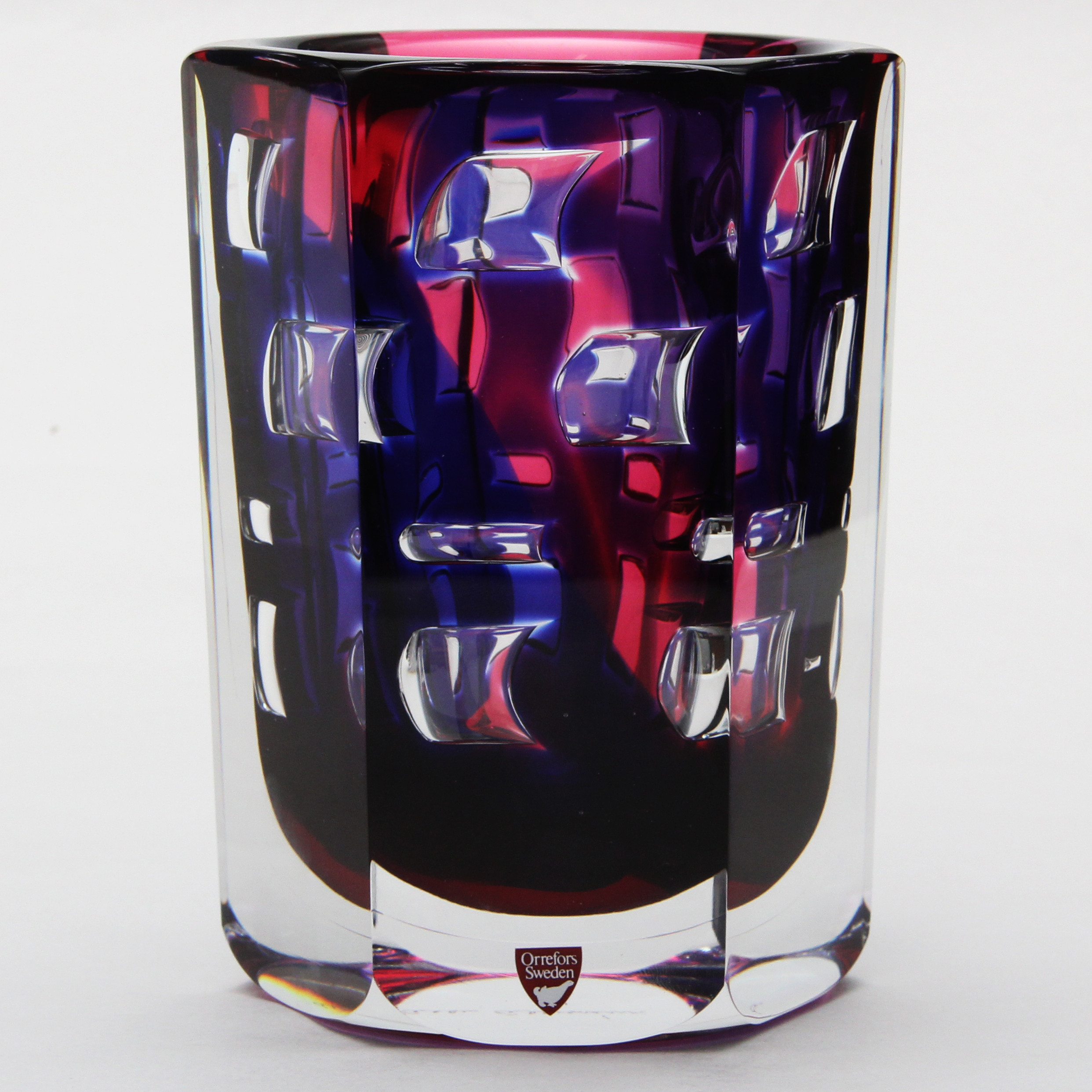 OLLE ALBERIUS. VAS, glas, arielteknik, limiterad 75 ex, Orrefors Gallery, signerad, 1988.