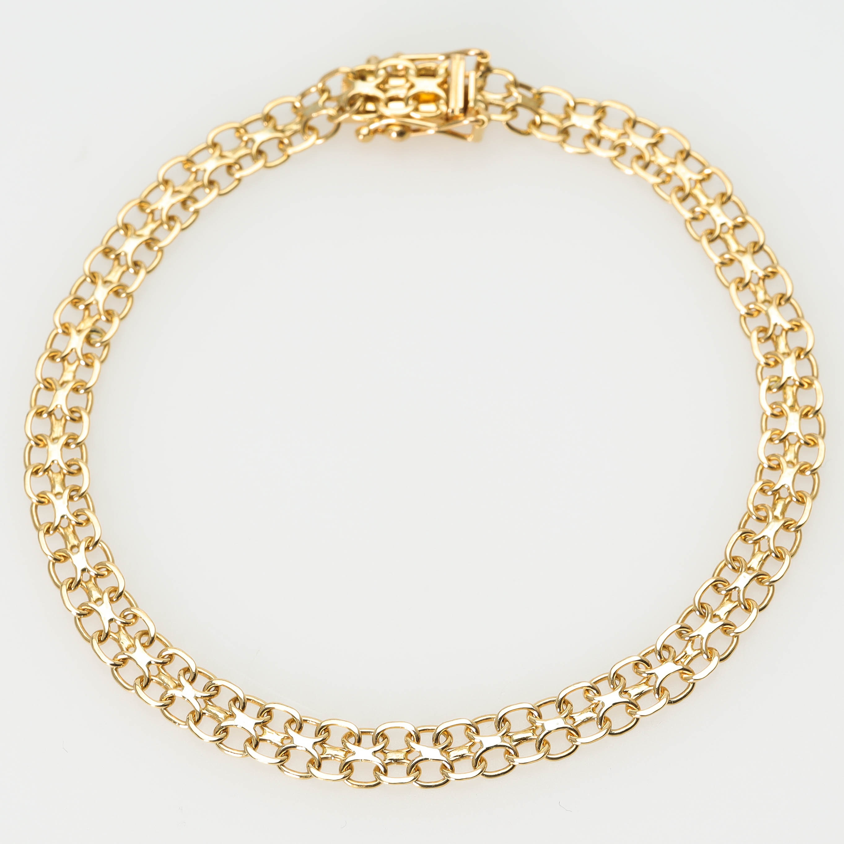 ARMBAND, 18 k guld, x-länk, Joans, Köping.