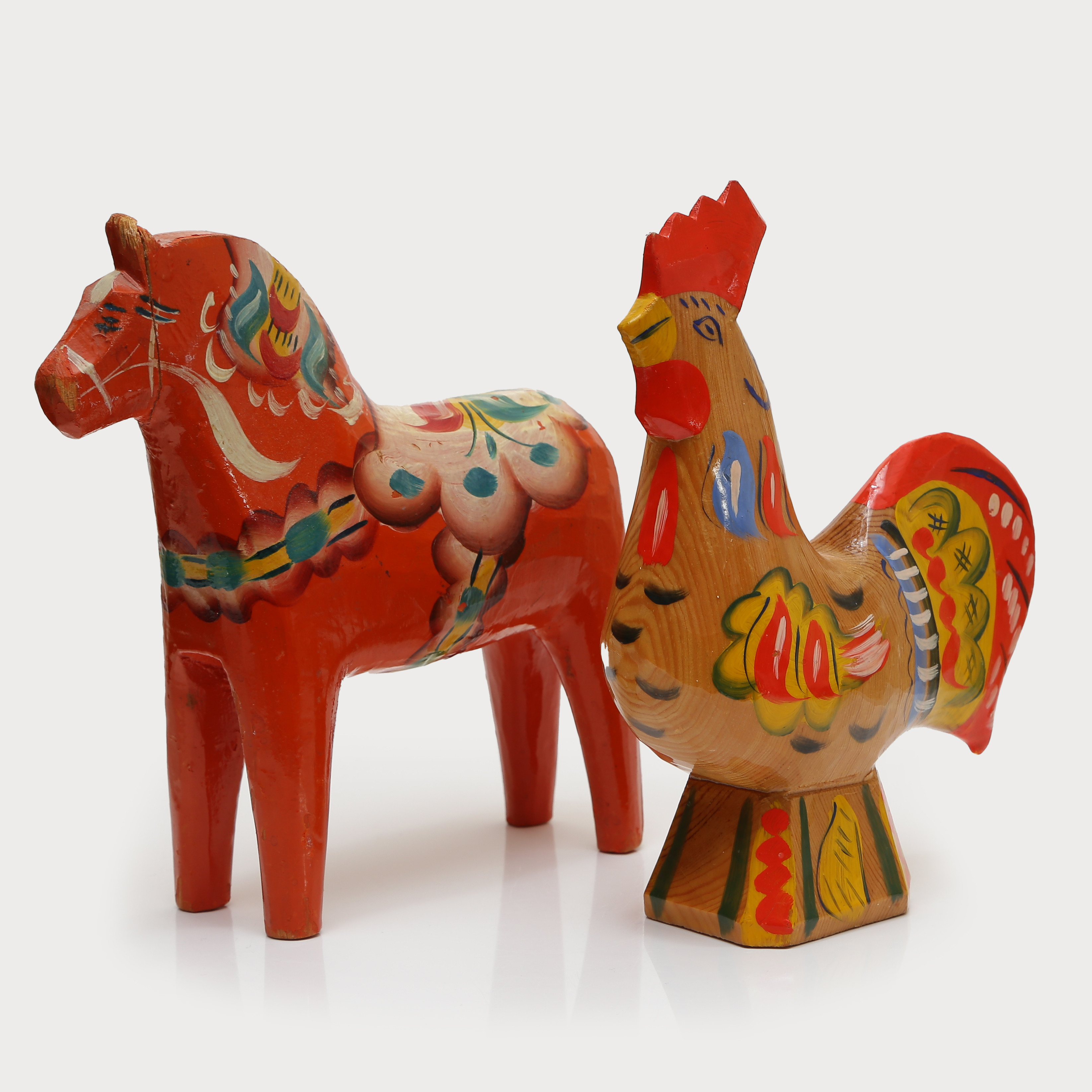 DALATUPP & DALAHÄST, NILS OLSSON, ÄKTA DALAHEMSLÖJD, NUSNÄS, 1900-TAL.