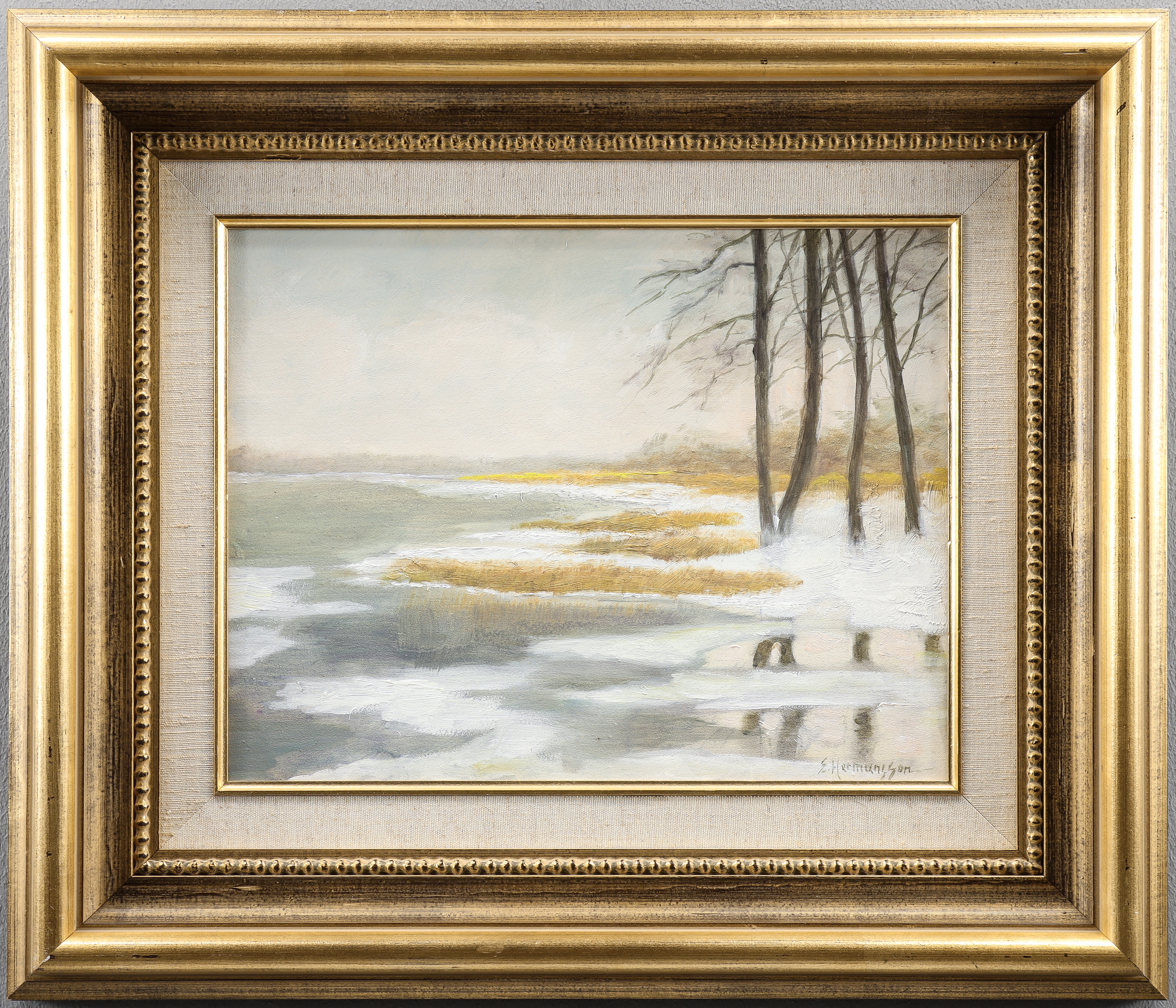 ELSE HERMANSSON olja på pannå, signerad.
