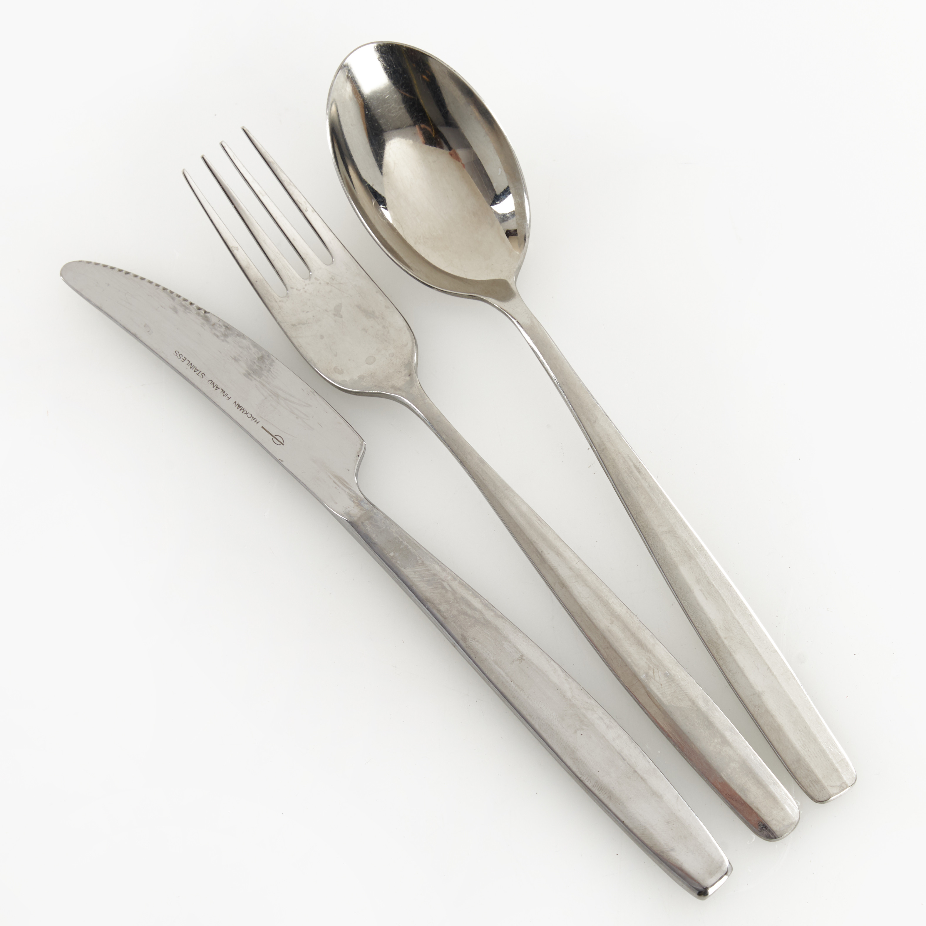 BERTEL GARDBERG. Matbestick, 35 delar, "Carelia", Hackman, Finland, rostfritt stål.