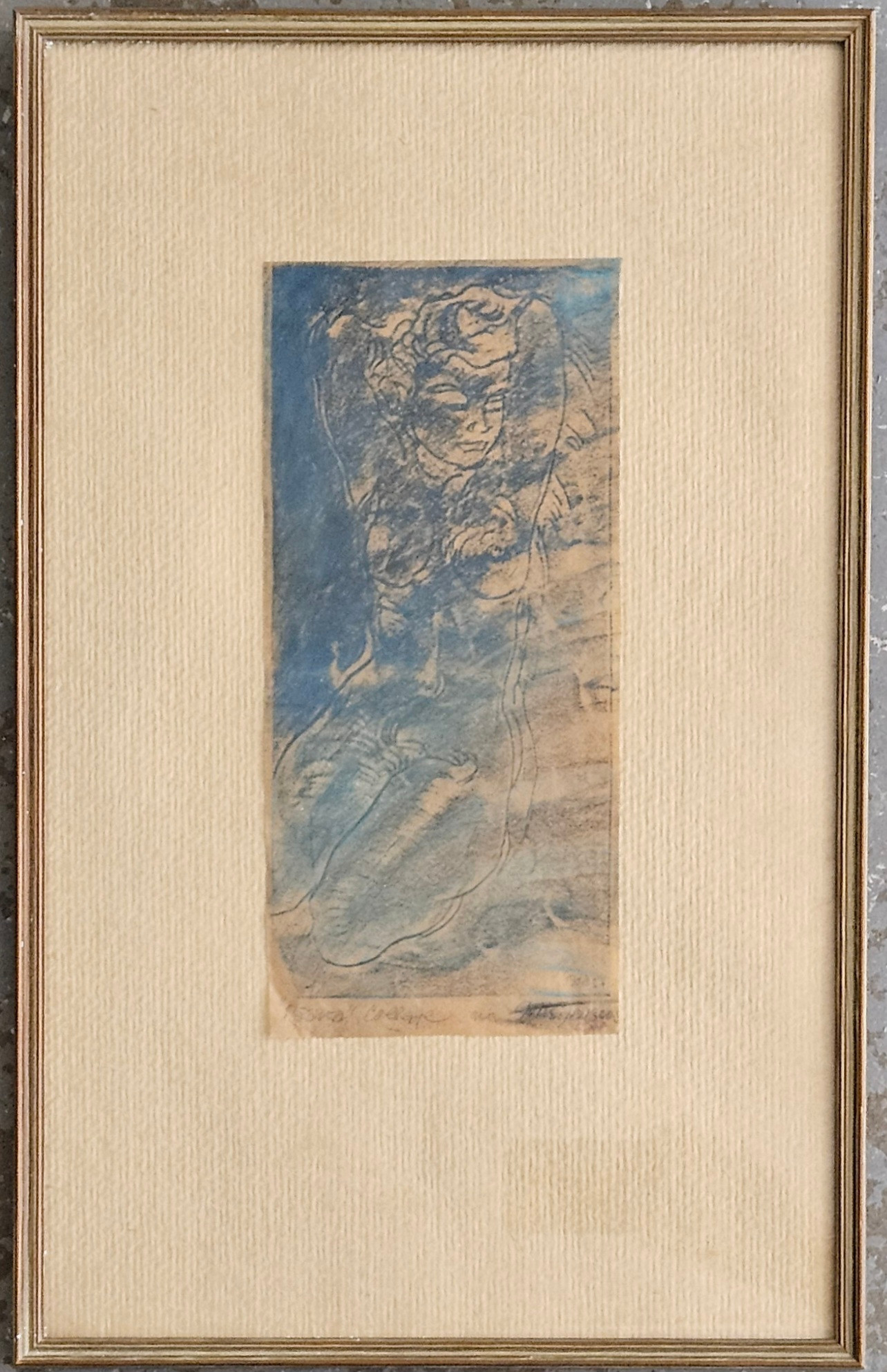 JOHS JENSEN. Aktstudier. Teckning och monotryck, sigenrade.