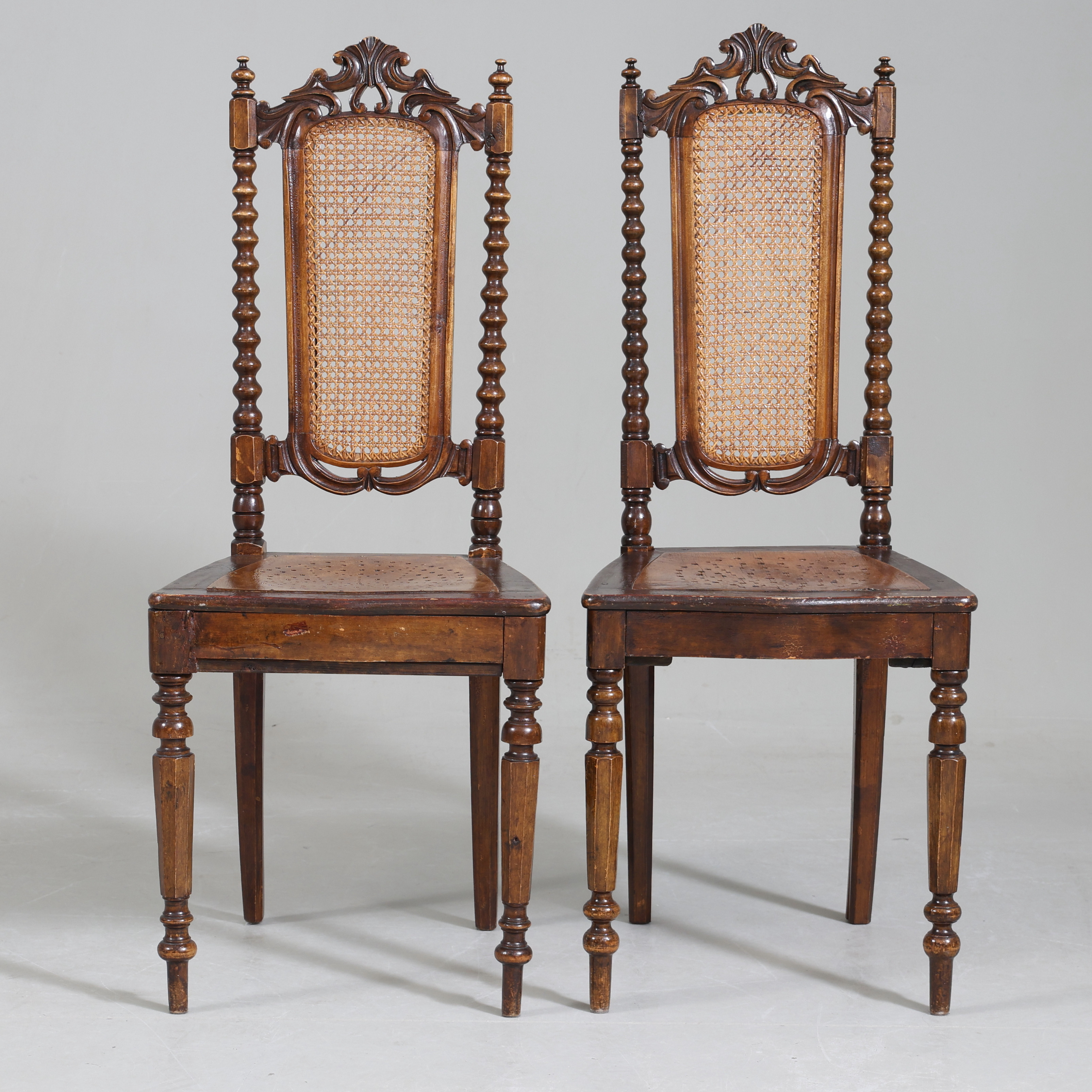 MATSALSSTOLAR, 1 par, nyränessans, 1800-/1900-tal.