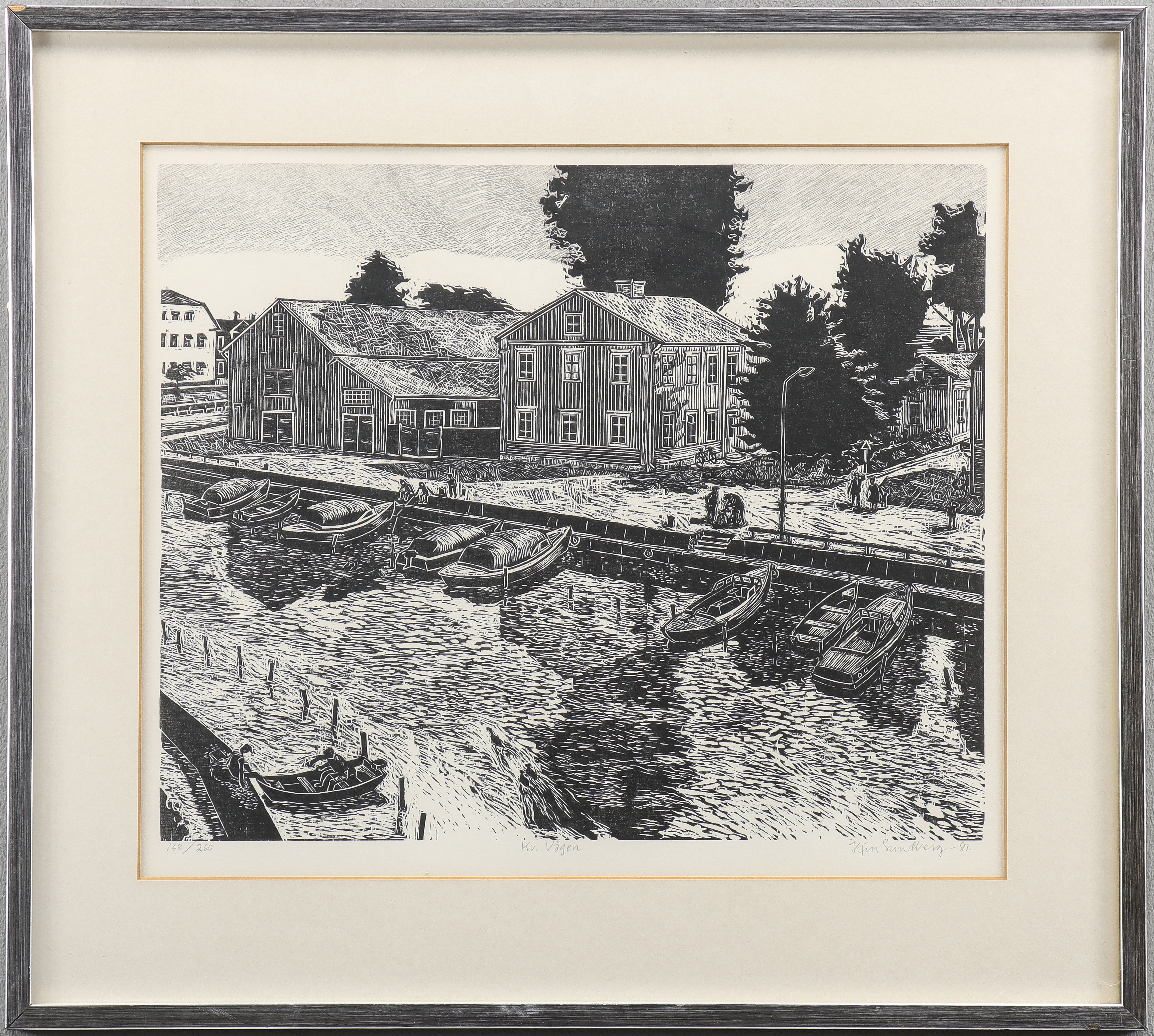KJELL SUNDBERG. Träsnitt 168/280, signerad -81.