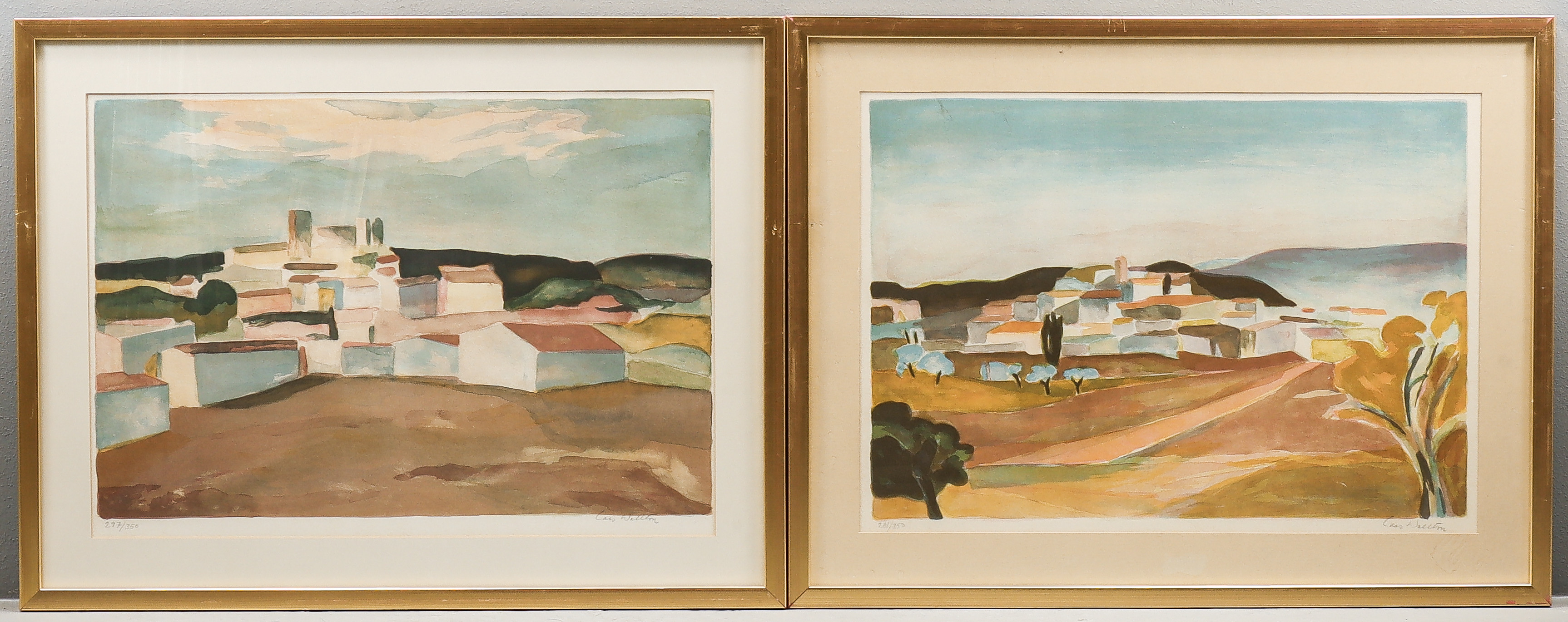 LARS WELLTON. Litografier 2 stycken, signerade.