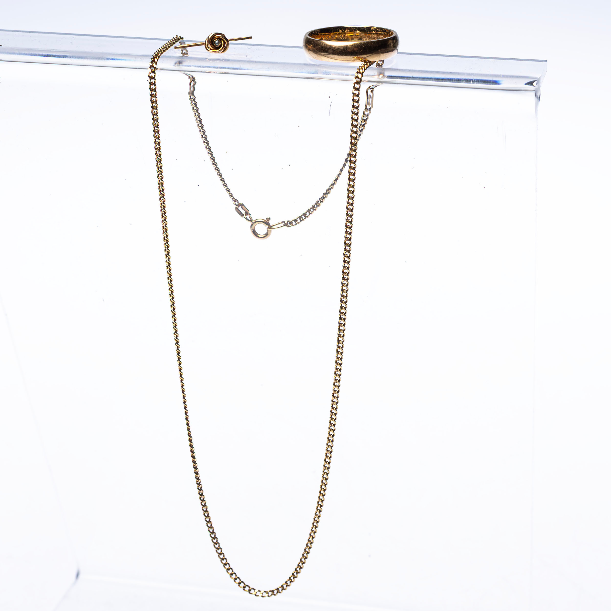 SMYCKEN, 3 delar, 18k guld ca 15g.