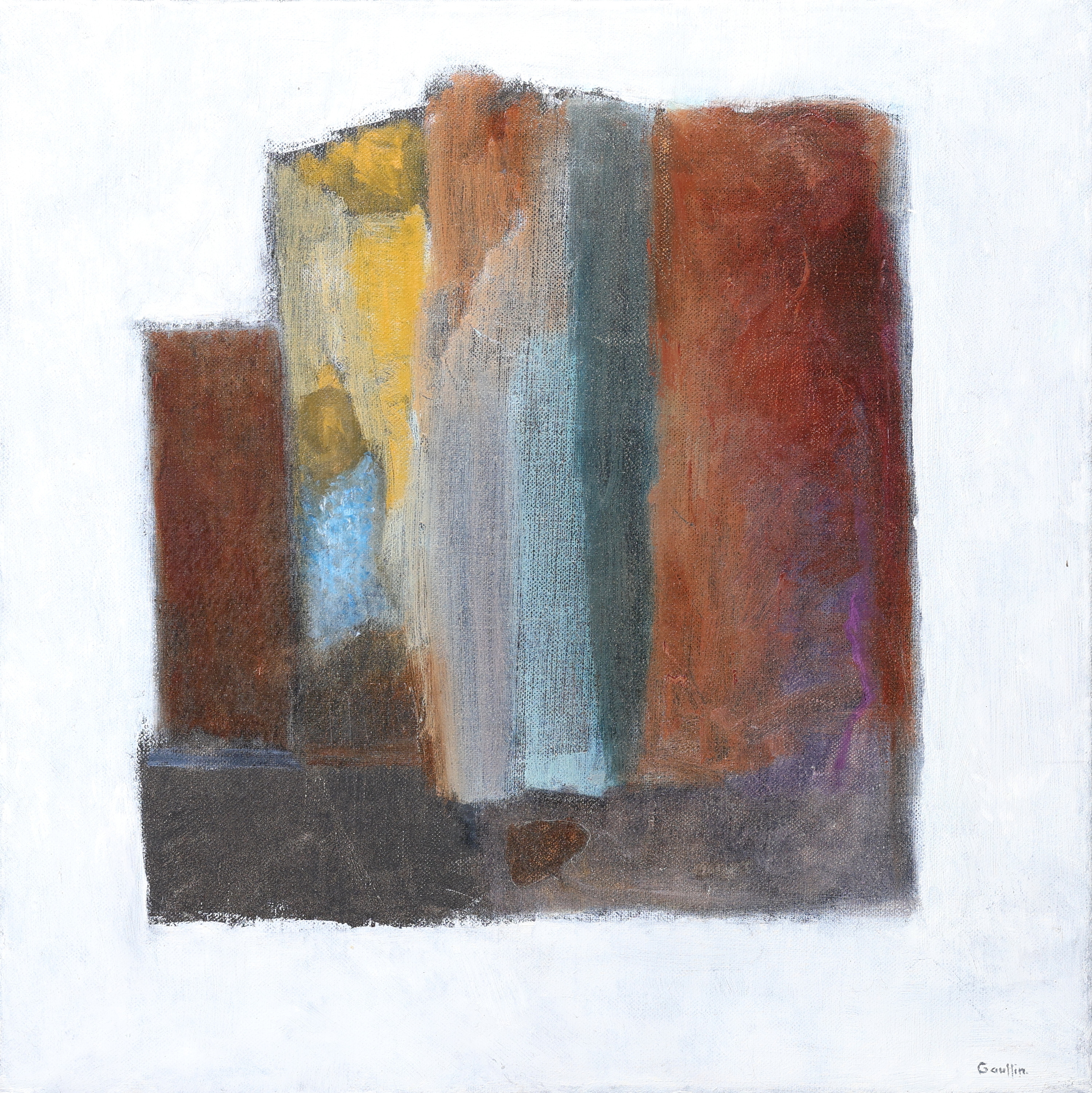 GUNNAR GAUFFIN. Olja på duk, "Det hämmade nordiska kynnet", signerad.