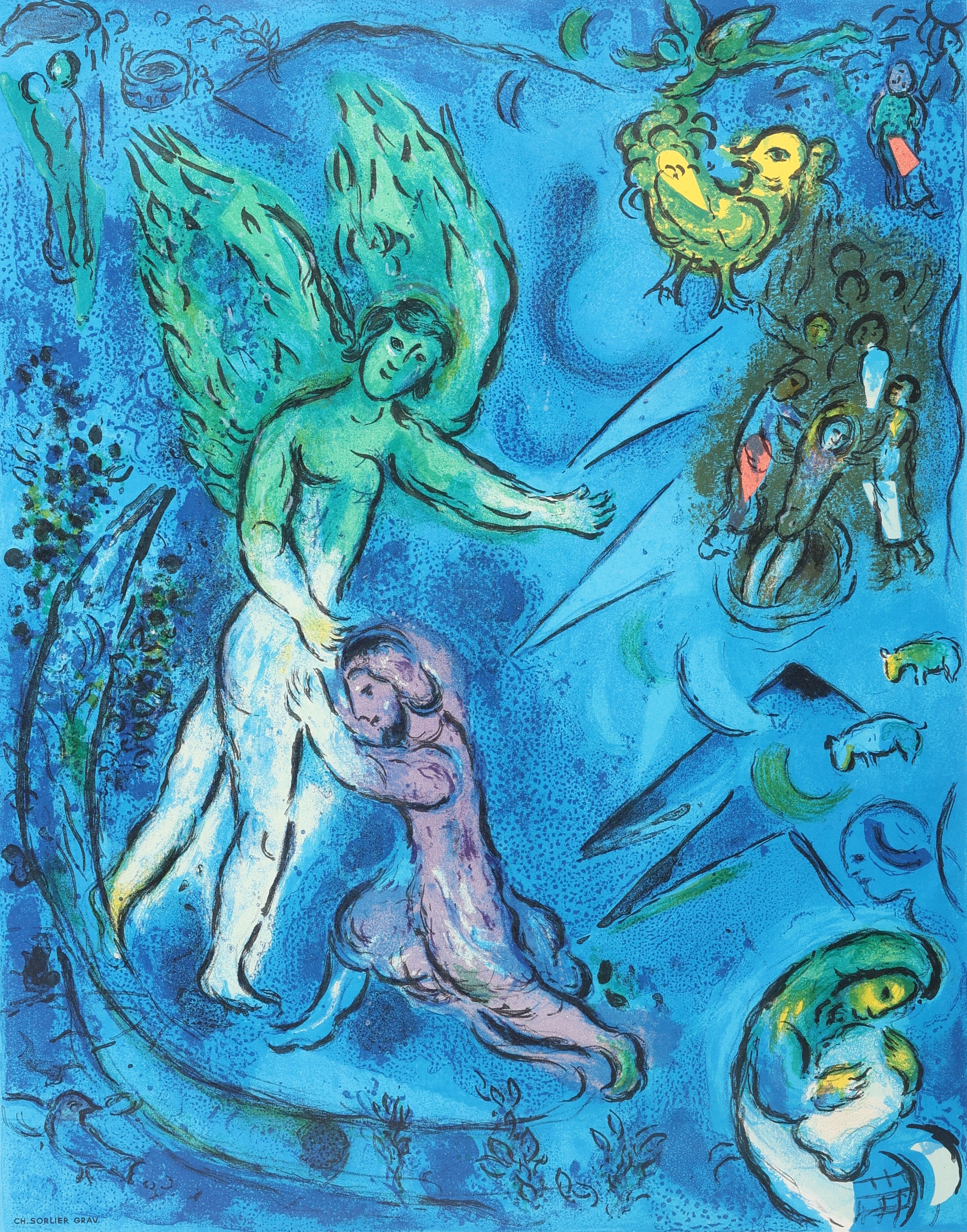 MARC CHAGALL, EFTER. Grafiskt tryck, CH. Sorlier Grav.